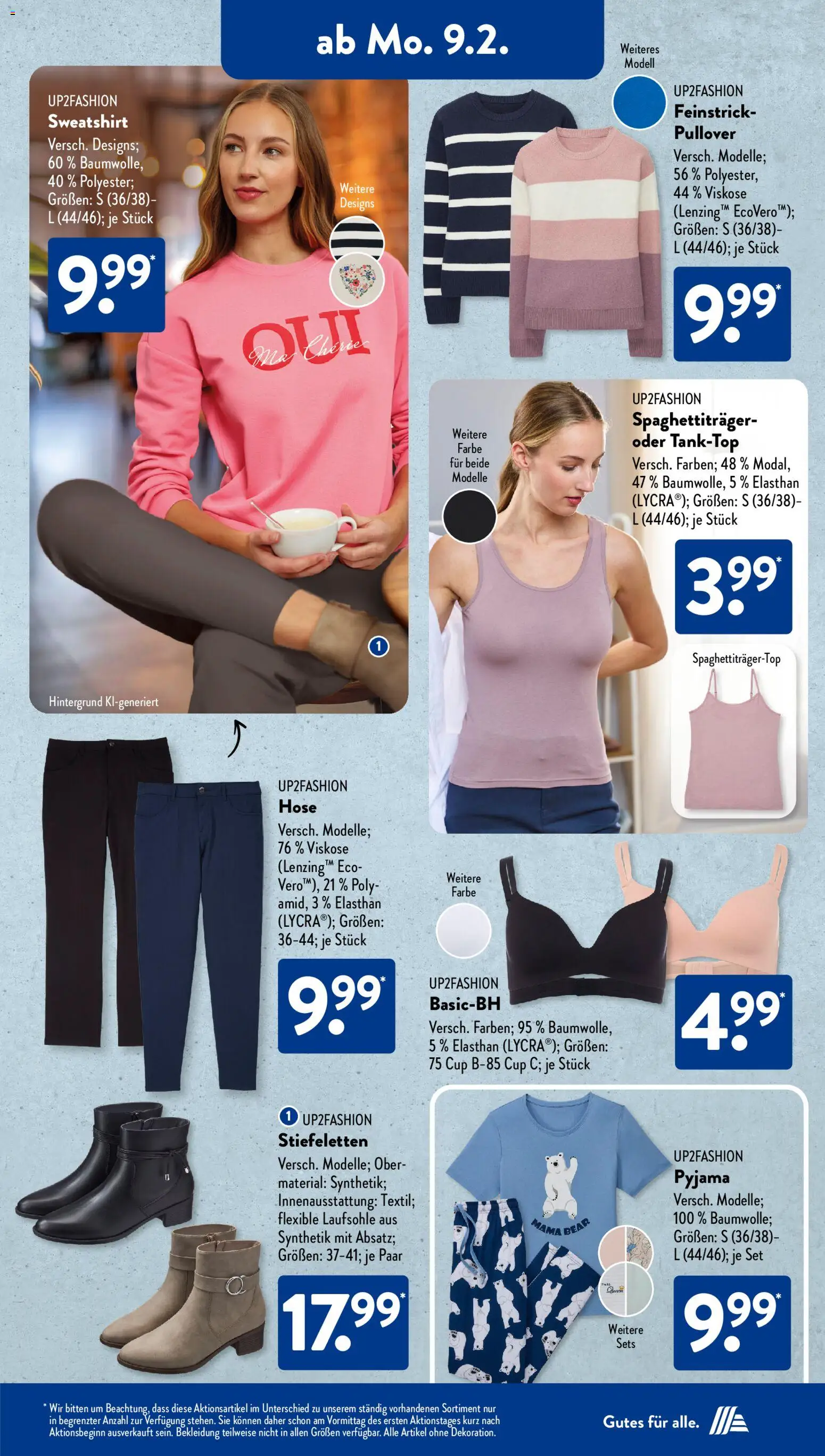Aldi Süd Prospekt 	 – gültig ab 09.02.2026 | Seite: 11 | Produkte: Thermometer, Up2fashion, Bekleidung, Home creation