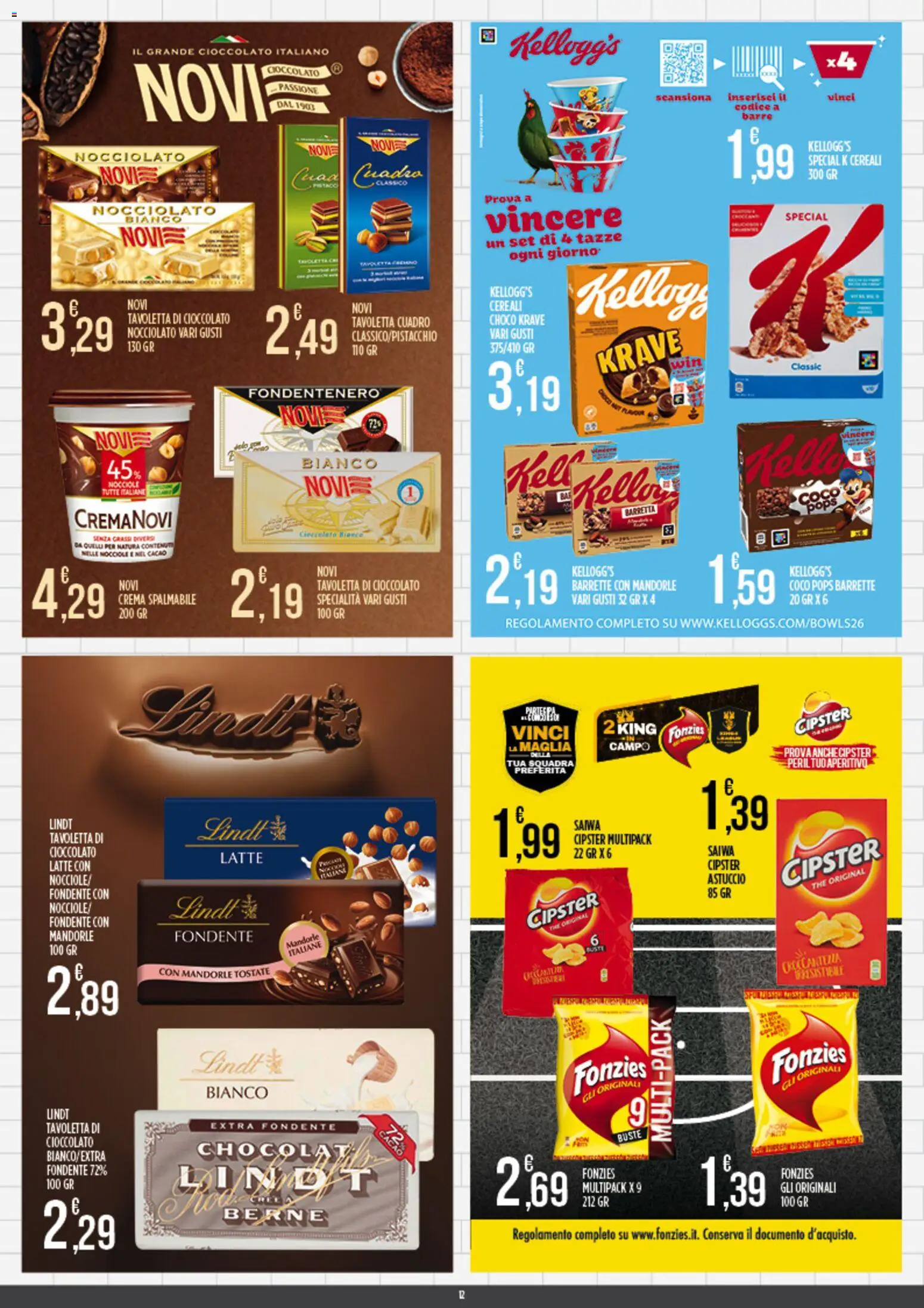 Volantino Euroesse del 23.02.2026 | Pagina: 12 | Prodotti: Cereali, Latte, Nocciole, Astuccio