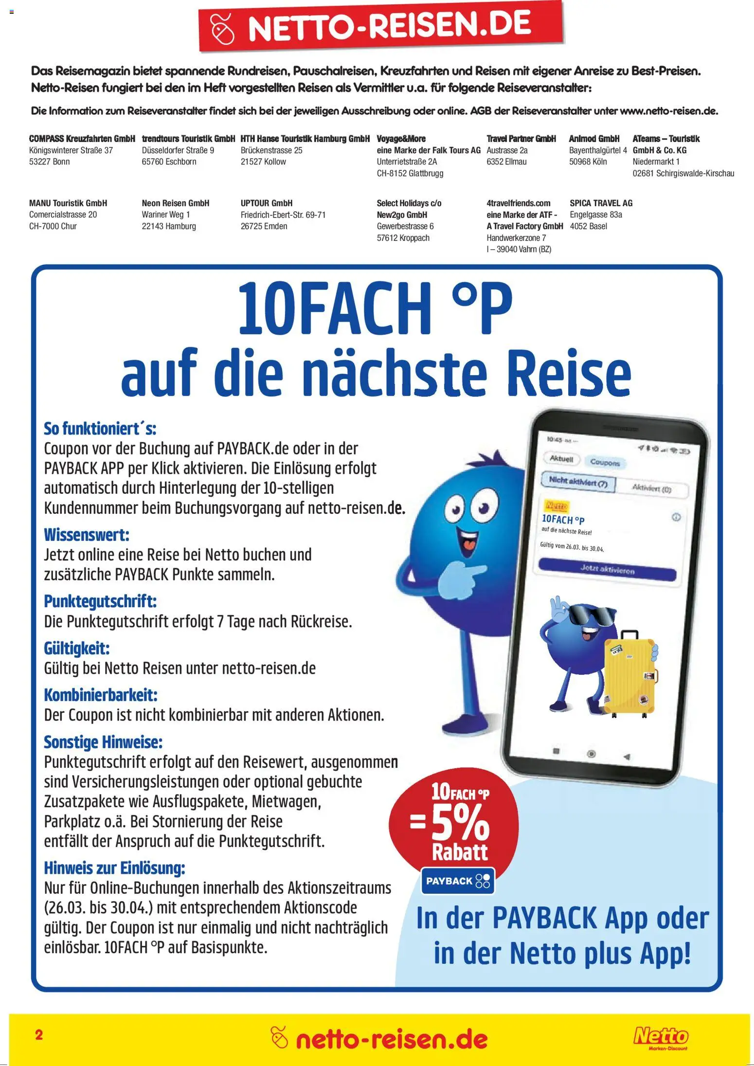Netto Reisen Prospekt 	 – gültig ab 26.03.2026 | Seite: 2