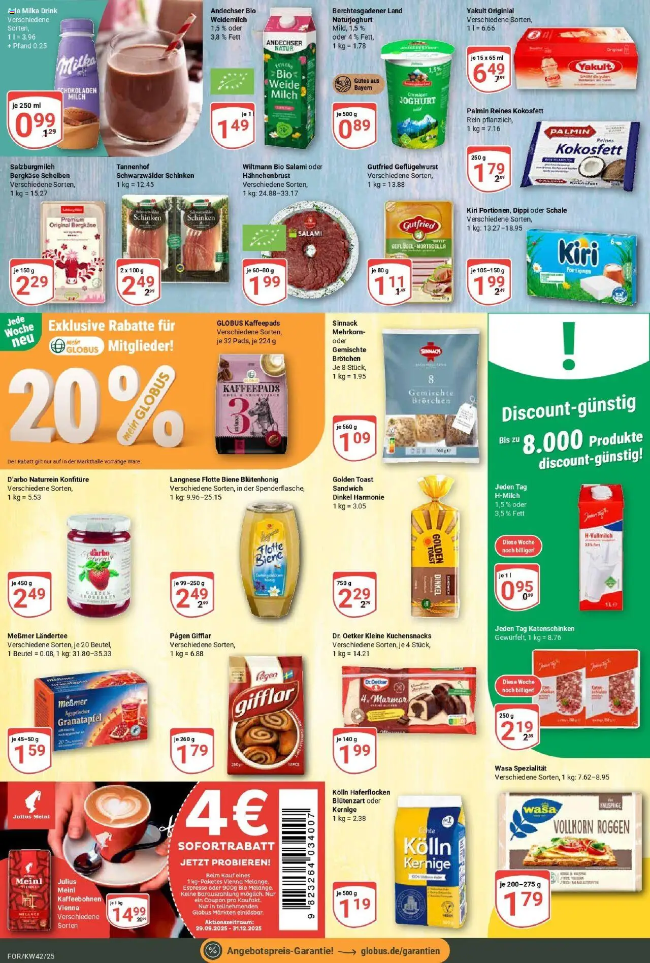 Globus prospekt Forchheim	 – gültig ab 12.10.2025 | Seite: 12 | Produkte: Langnese, Milch, Milka, Hahnchenbrust