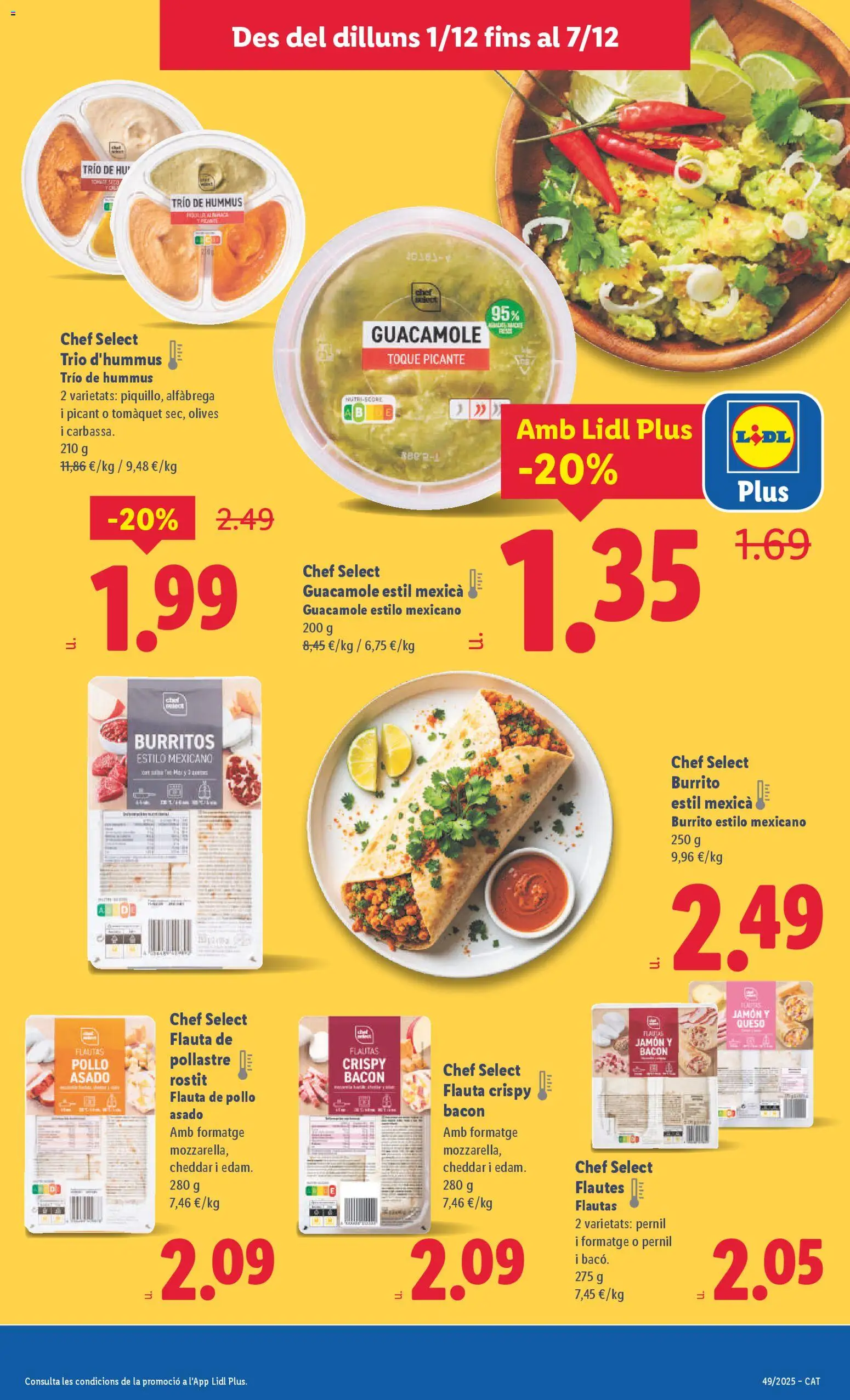 Lidl folleto │ válido desde el 01.12.2025 | Página: 13 | Productos: Queso, Jamón, Guacamole