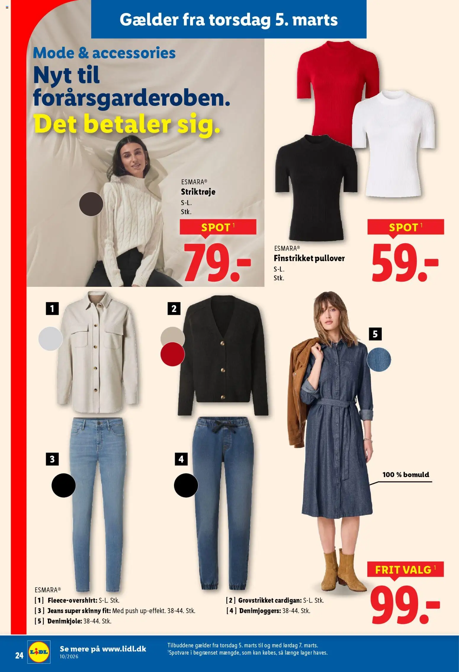 Lidl tilbudsavis – gyldig fra 01.03.2026 | Side: 8 | Produkter: Cardigan, Jeans, Søm