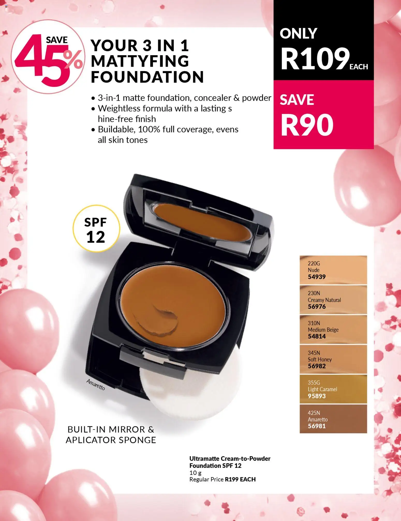 New Avon catalogue – valid from 24.01.2026 | Page: 15 | Products: Mirror, Light, Foundation, Caramel