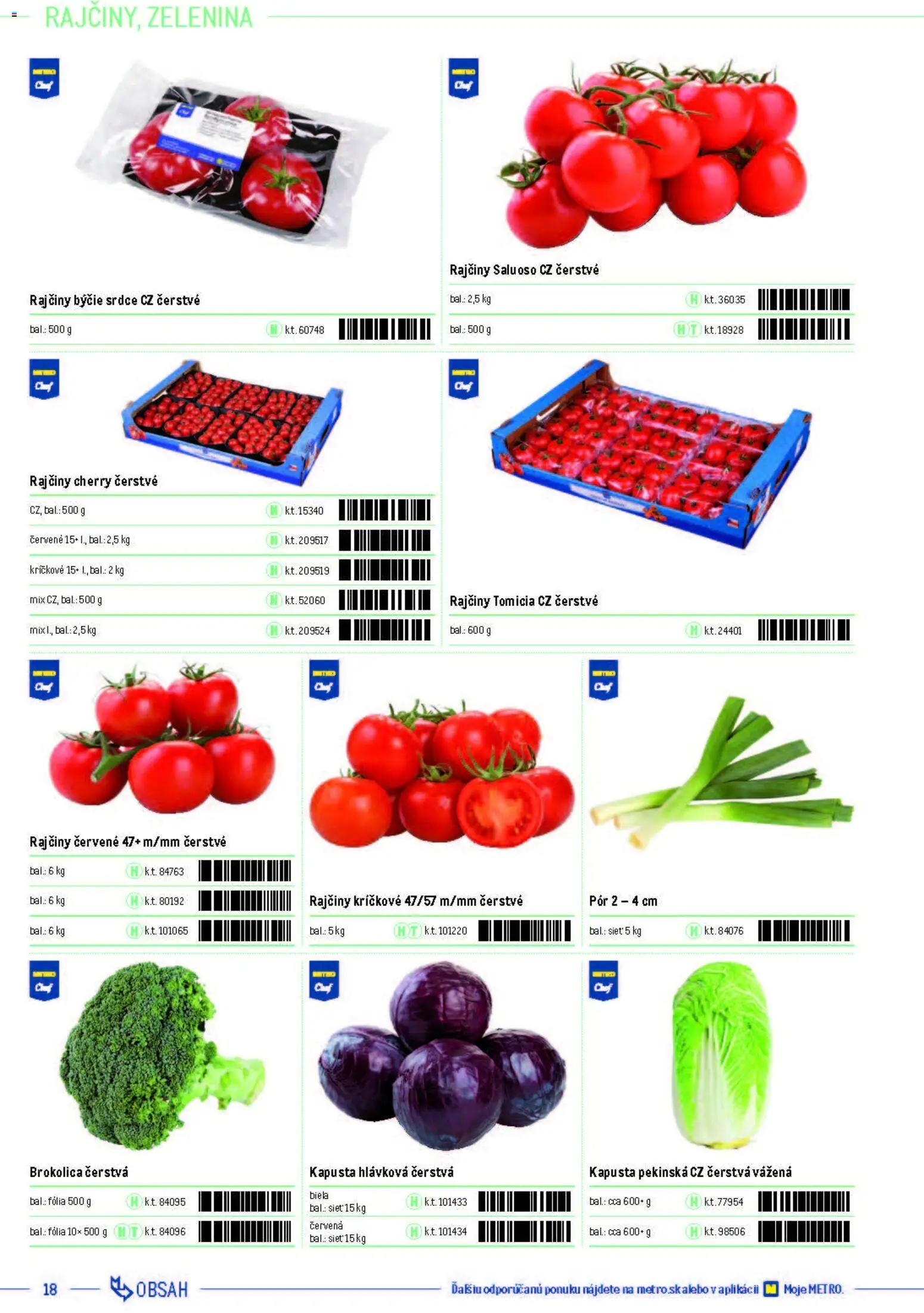 Nové Metro akcie – leták je platný od 05.12.2025 | Strana: 18 | Produkty: Kapusta, Brokolica