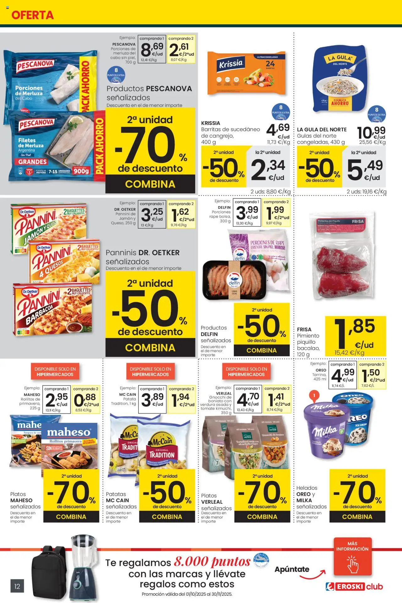 Eroski - Precio más bajo  │ válido desde el 16.10.2025 | Página: 12 | Productos: Queso, Chocolate, Té, Barbacoa