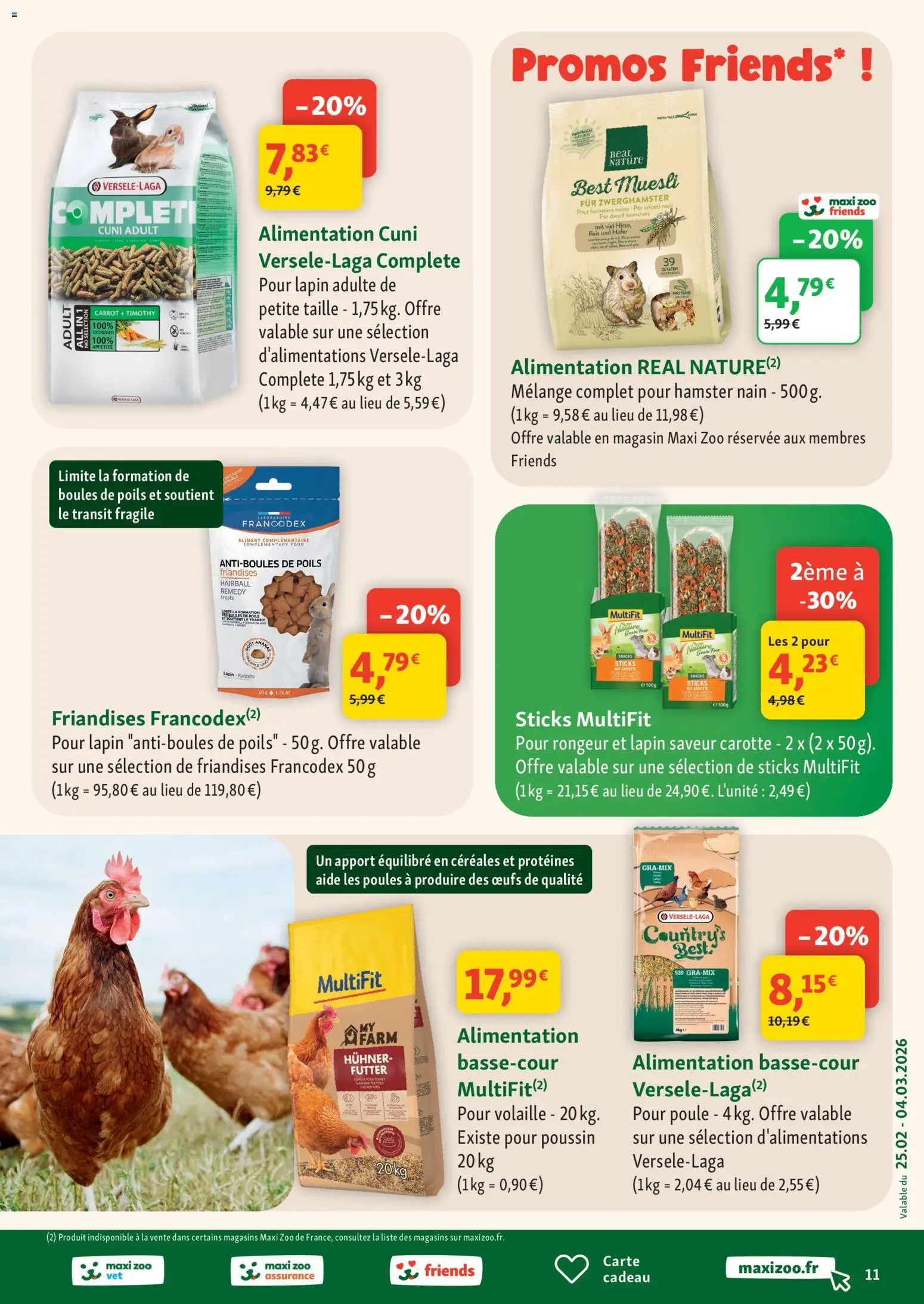 {H1} | Page: 11 | Produits: Volaille, Œufs, Céréales, Carotte