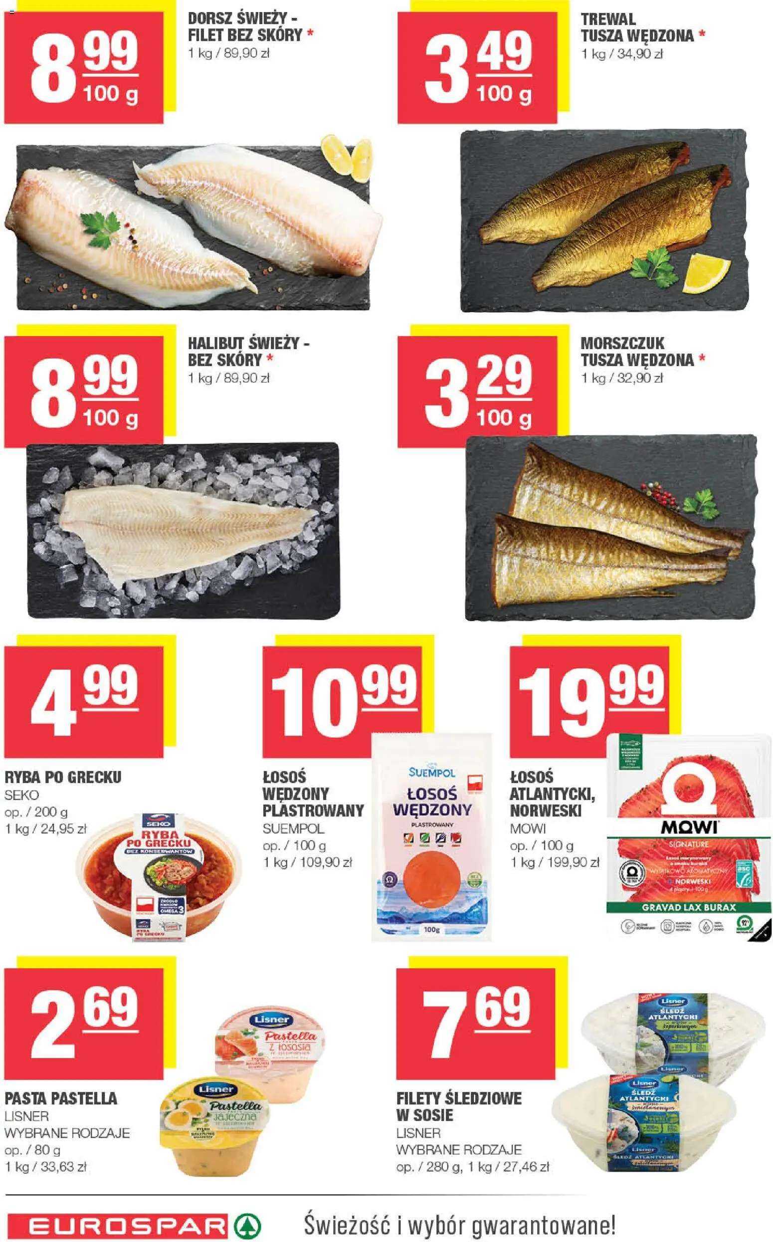 Spar Gazetka - Eurospar od 05.11.2025 | Strona: 8 | Produkty: Śledź, Dorsz, Ryba po grecku, Trewal