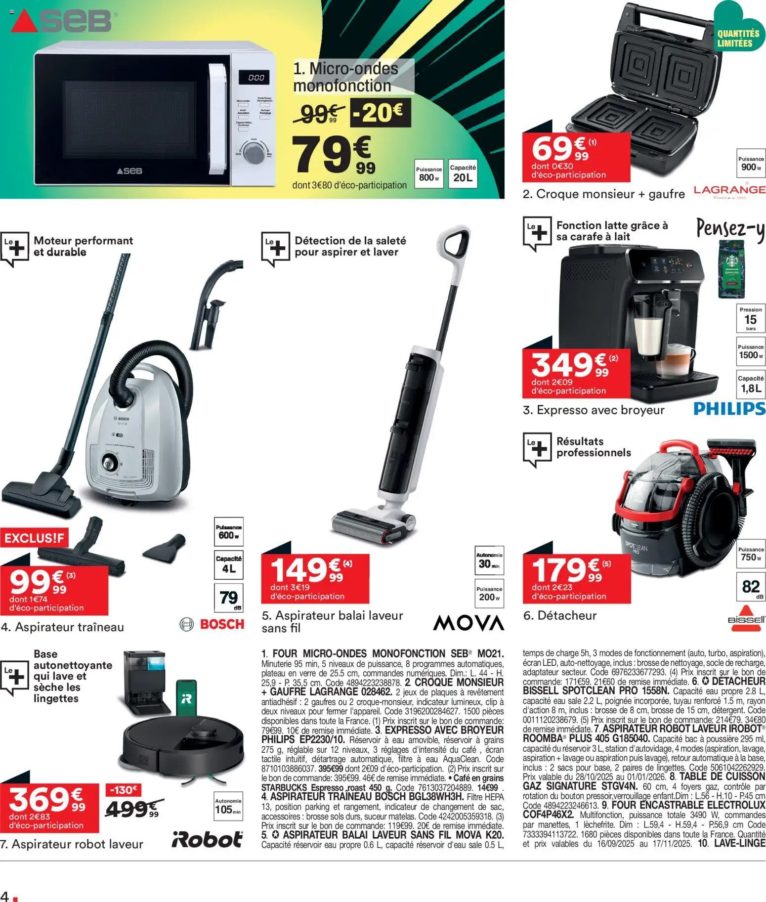 {H1} | Page: 4 | Produits: Filtre à eau, Four, Tuyau, Table