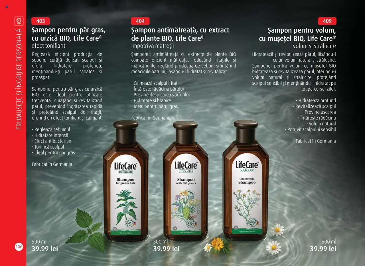 Noul catalog Life Care – valabil de la 01.10.2025 | Pagină: 108 | Produse: Şerit ödül, Șampon
