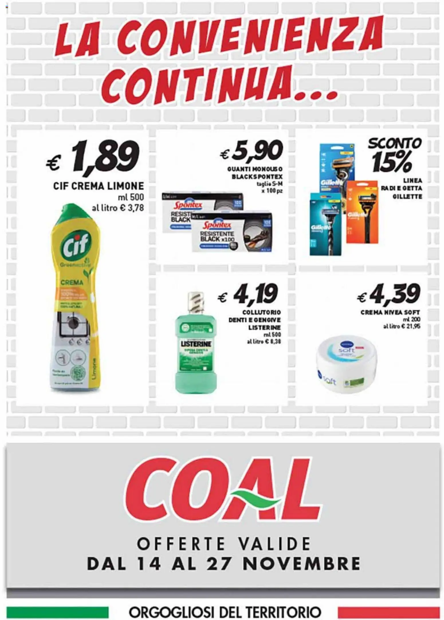 Volantino Coal del 14.11.2025 | Pagina: 6 | Prodotti: Crema, Collutorio, Limone, Guanti