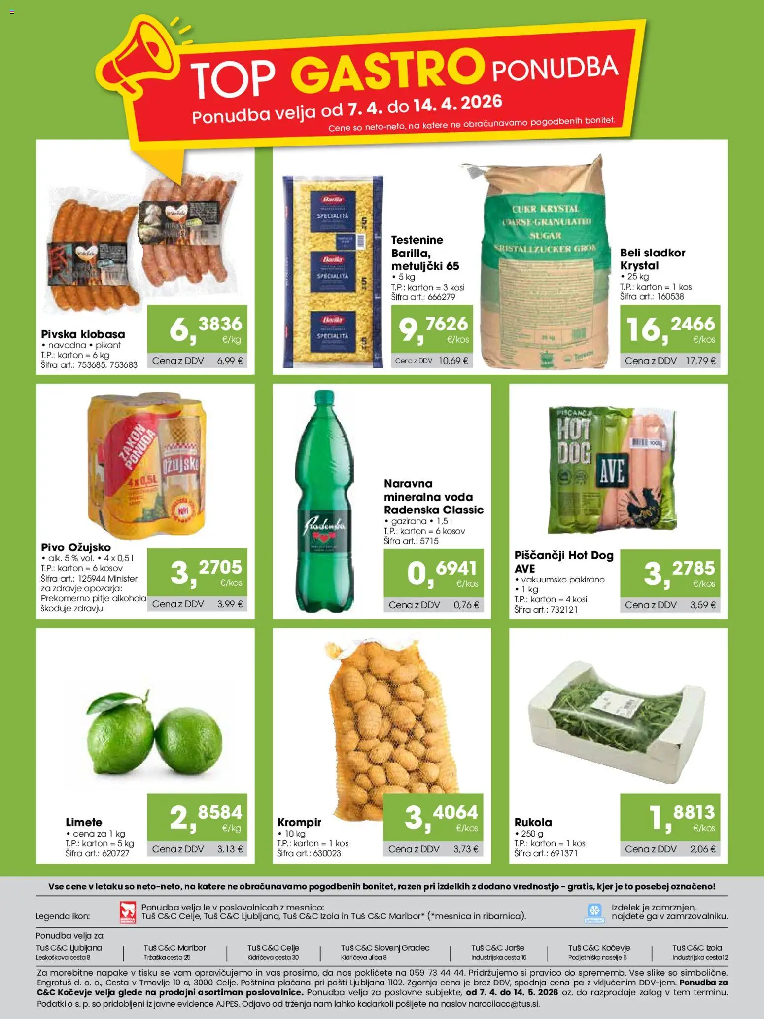 Novi Tuš katalog ponudbe – veljaven od 07.04.2026 | Stran: 24 | Izdelki: Mineralna voda, Pivo, Testenine, Voda