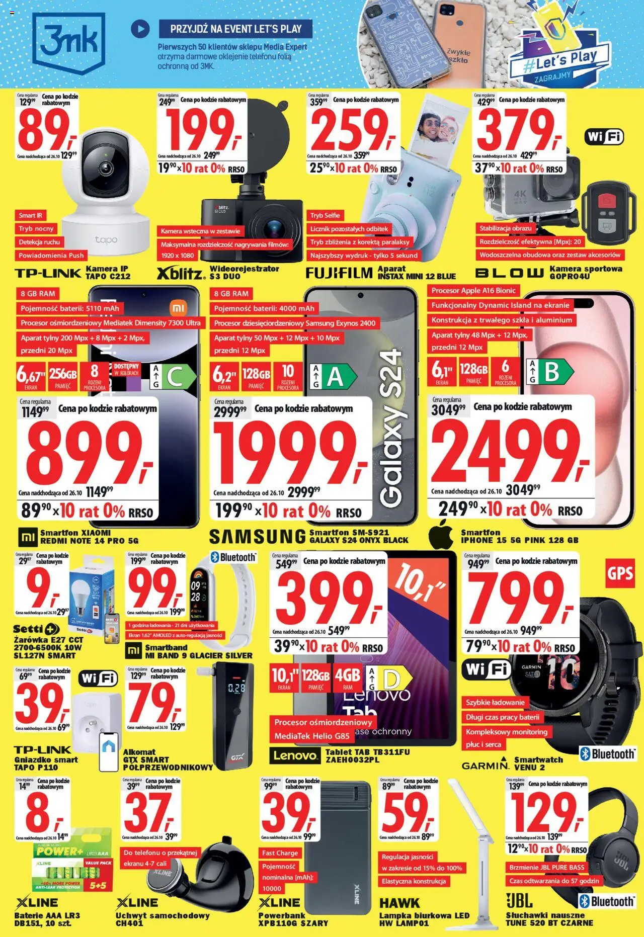 Mediaexpert Gazetka - Wielkie otwarcie Częstochowa od 16.10.2025 | Strona: 4 | Produkty: Smartfon, Tablet, Powerbank, Smartwatch