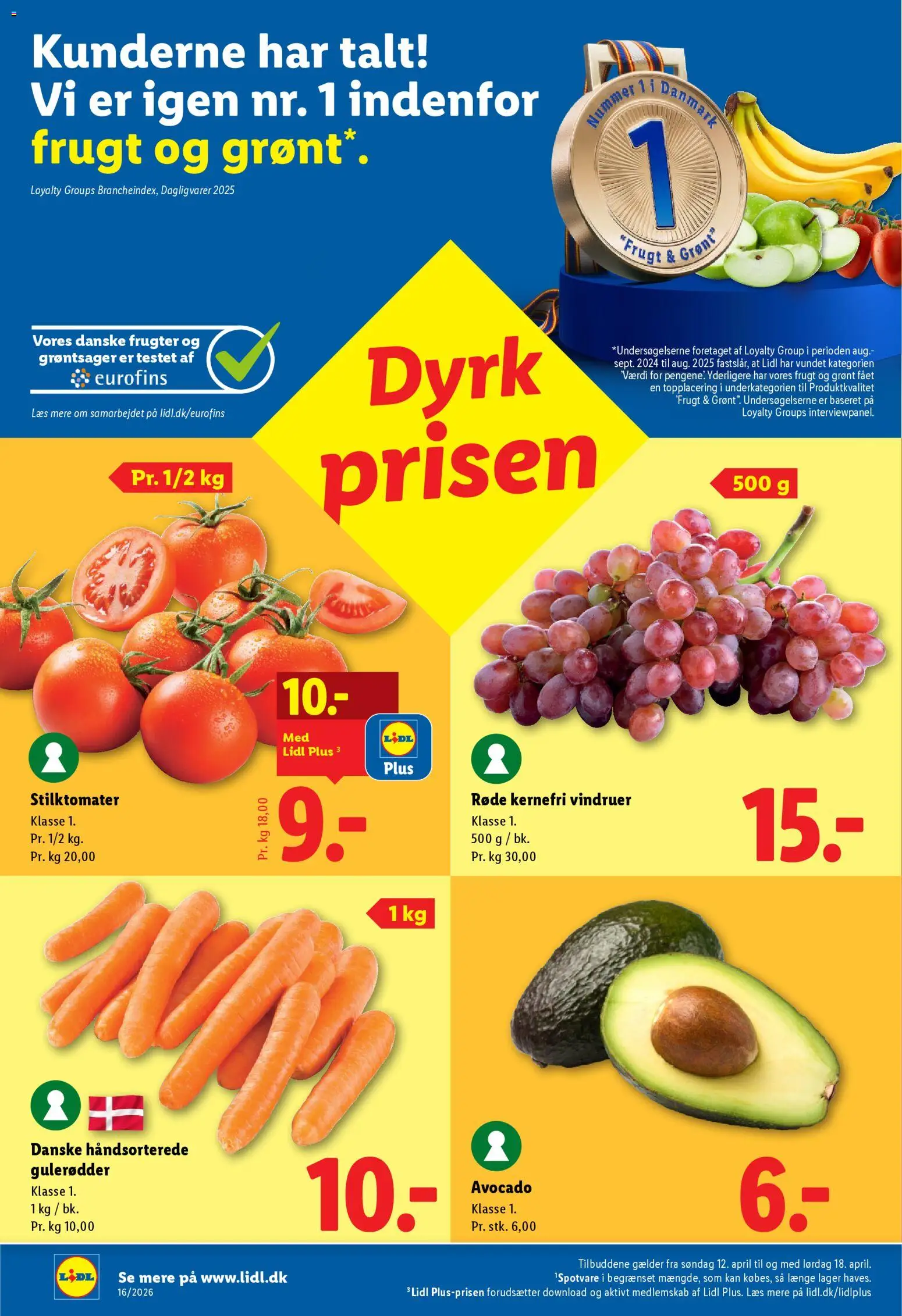 Lidl tilbudsavis – gyldig fra 12.04.2026 | Side: 2 | Produkter: Gulerødder, Avocado, Vindruer, Søm
