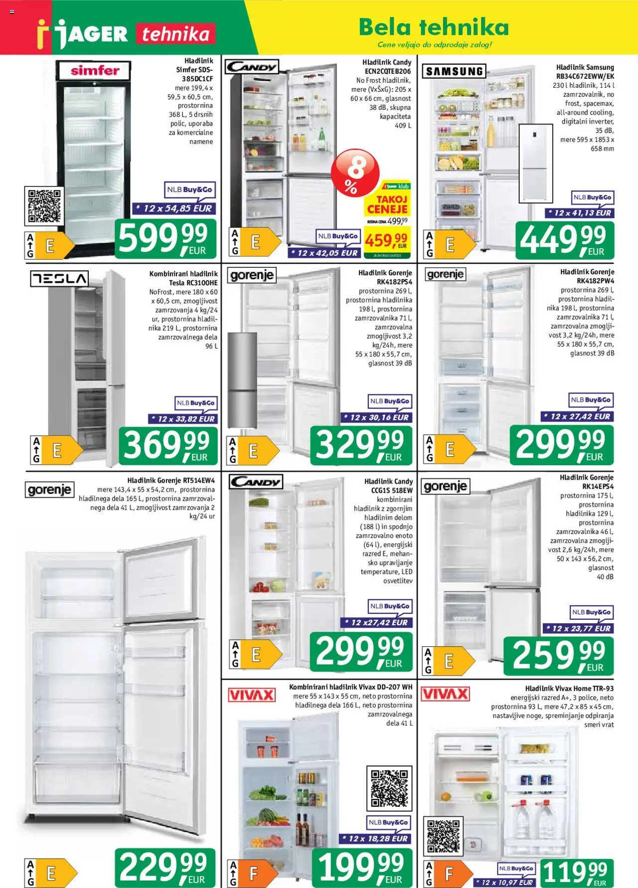 Jager katalog tehnika │ velja od 20.08.2025 | Stran: 5 | Izdelki: Hladilnik