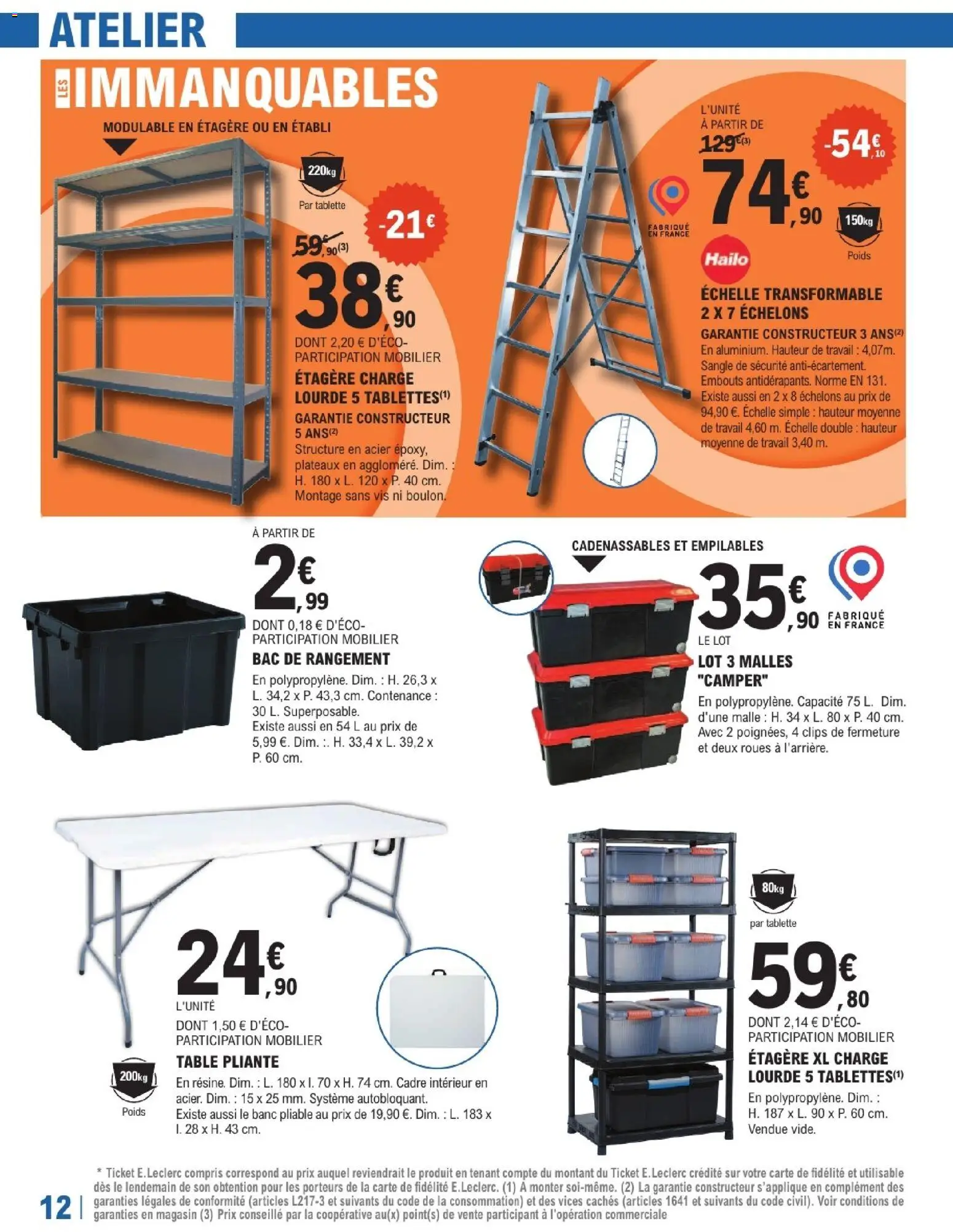 {H1} | Page: 12 | Produits: Tablette, Poids, Table, Cadre