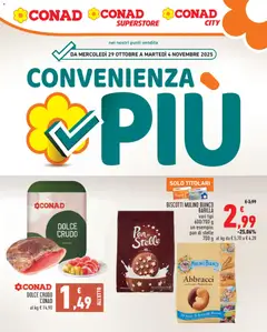 Anteprima del volantino Conad Convenienza Più Lazio catalogo valido a partire dal 29.10.2025