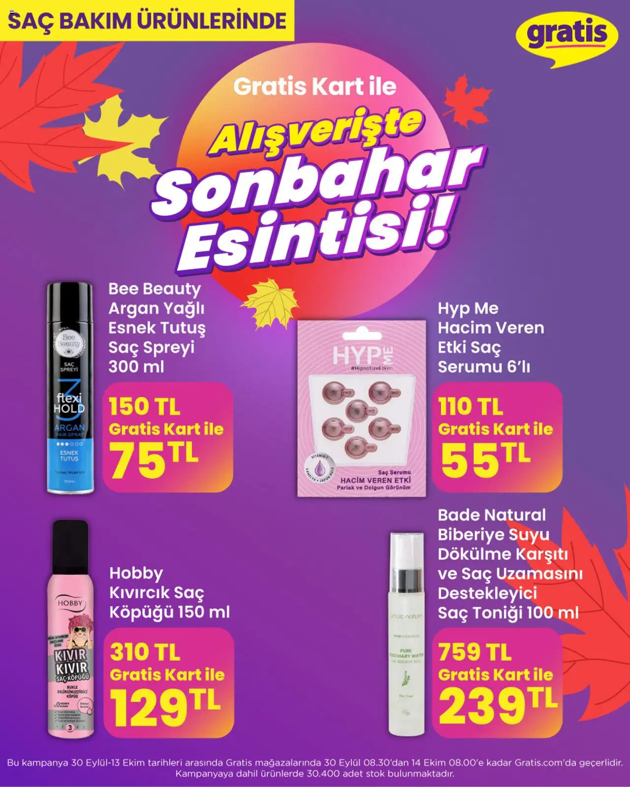 Gratis Sonbahar Esintisi - 30.09.2025 tarihinden itibaren geçerlidir | Sayfa: 7 | Ürünler: Saç spreyi