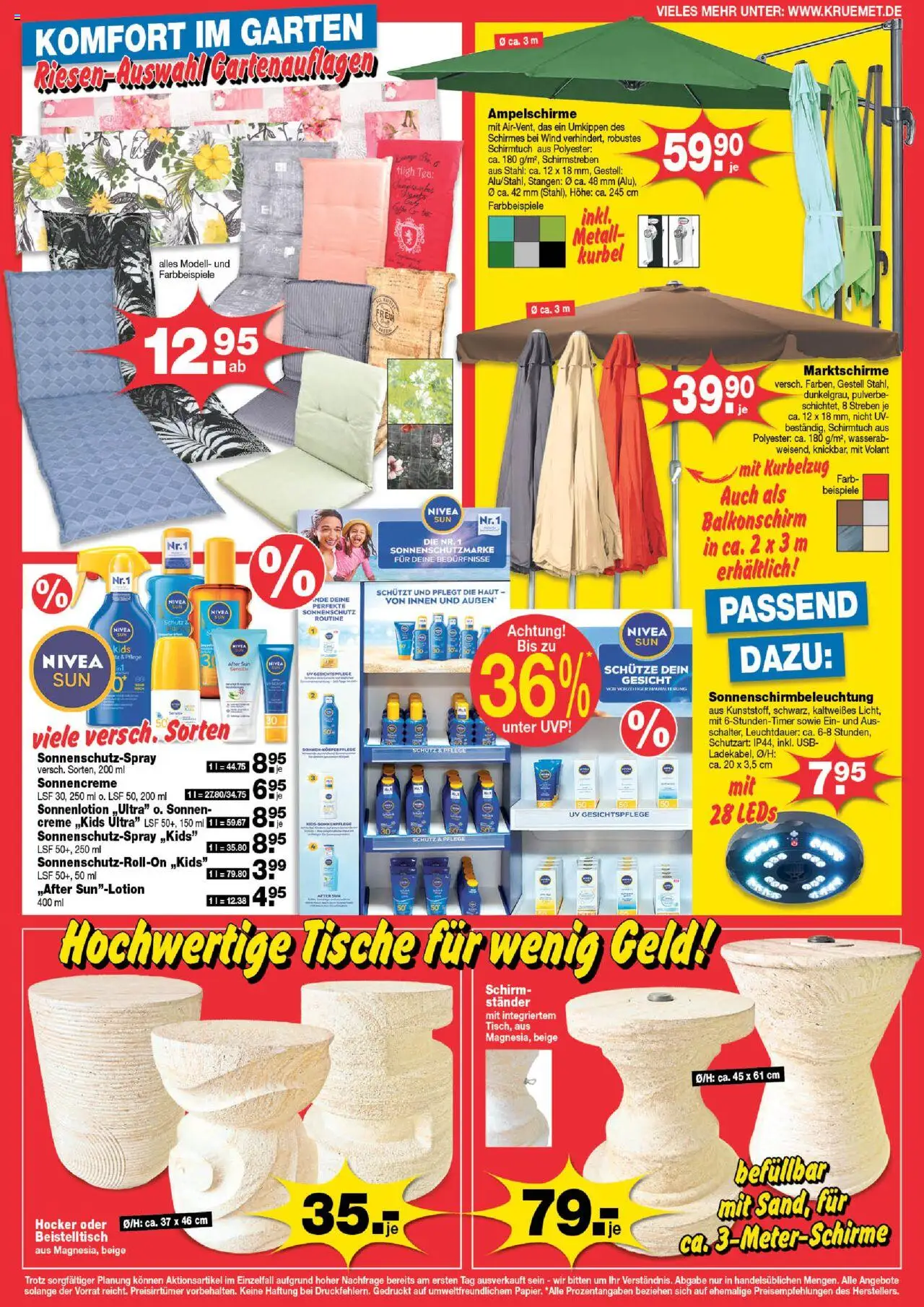 KRÜMET Prospekt - gültig ab dem 21.07.2025 | Seite: 3 | Produkte: Beistelltisch, Creme, Sonnencreme, Sonnenlotion