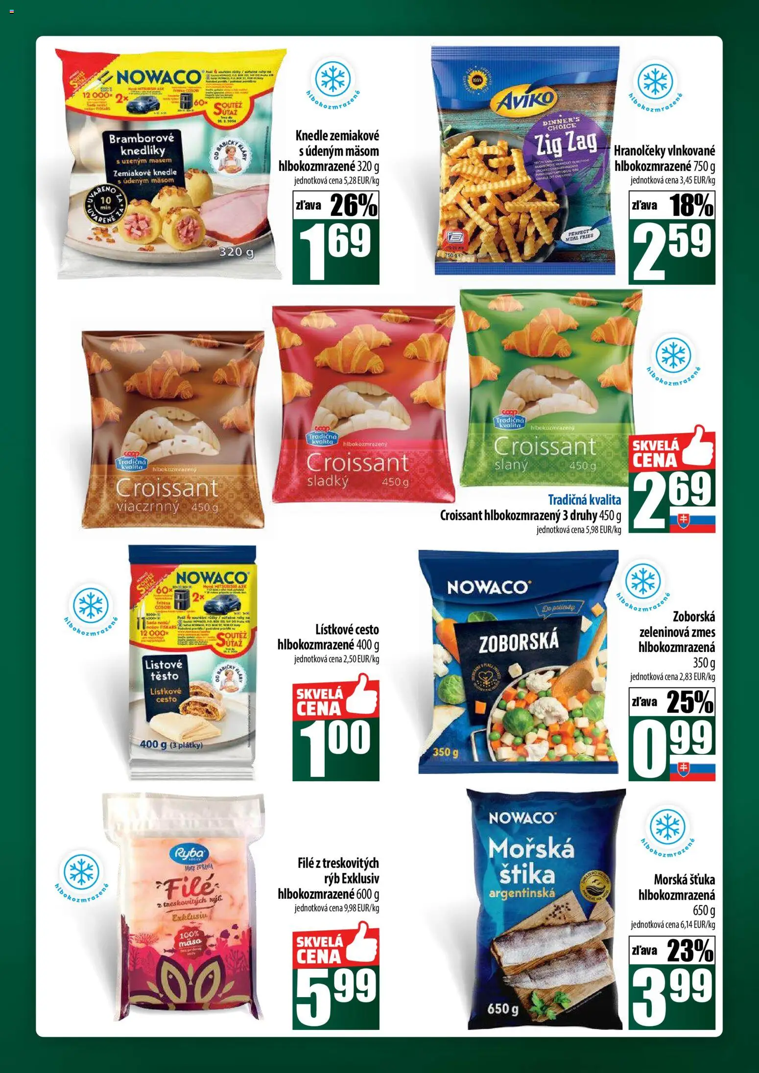 Nové COOP Jednota akcie – leták je platný od 23.10.2025 | Strana: 29 | Produkty: Croissant, Ryba, Lístkové cesto