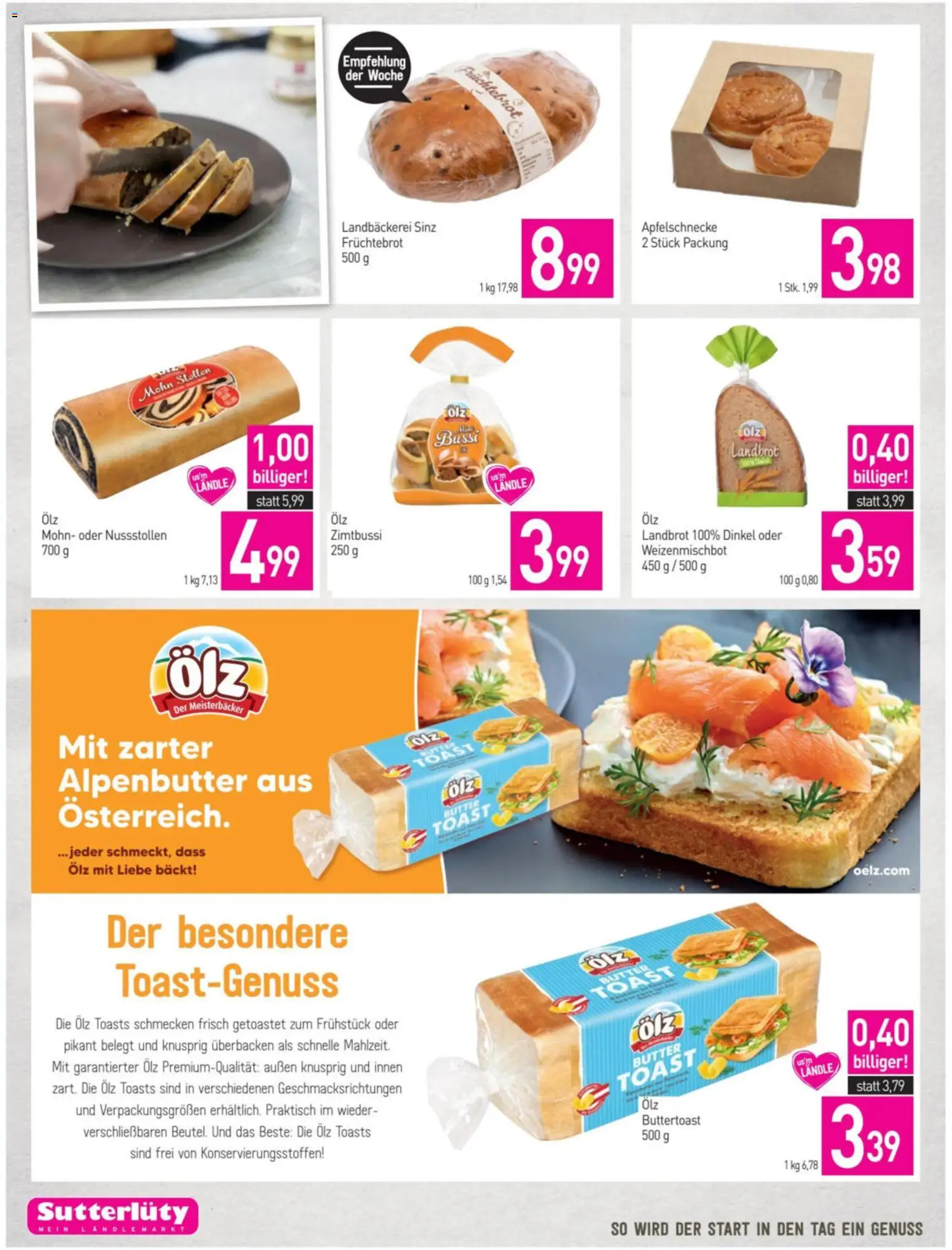 Sutterlüty Flugblatt gültig ab 30.10.2025 | Seite: 2 | Produkte: Butter