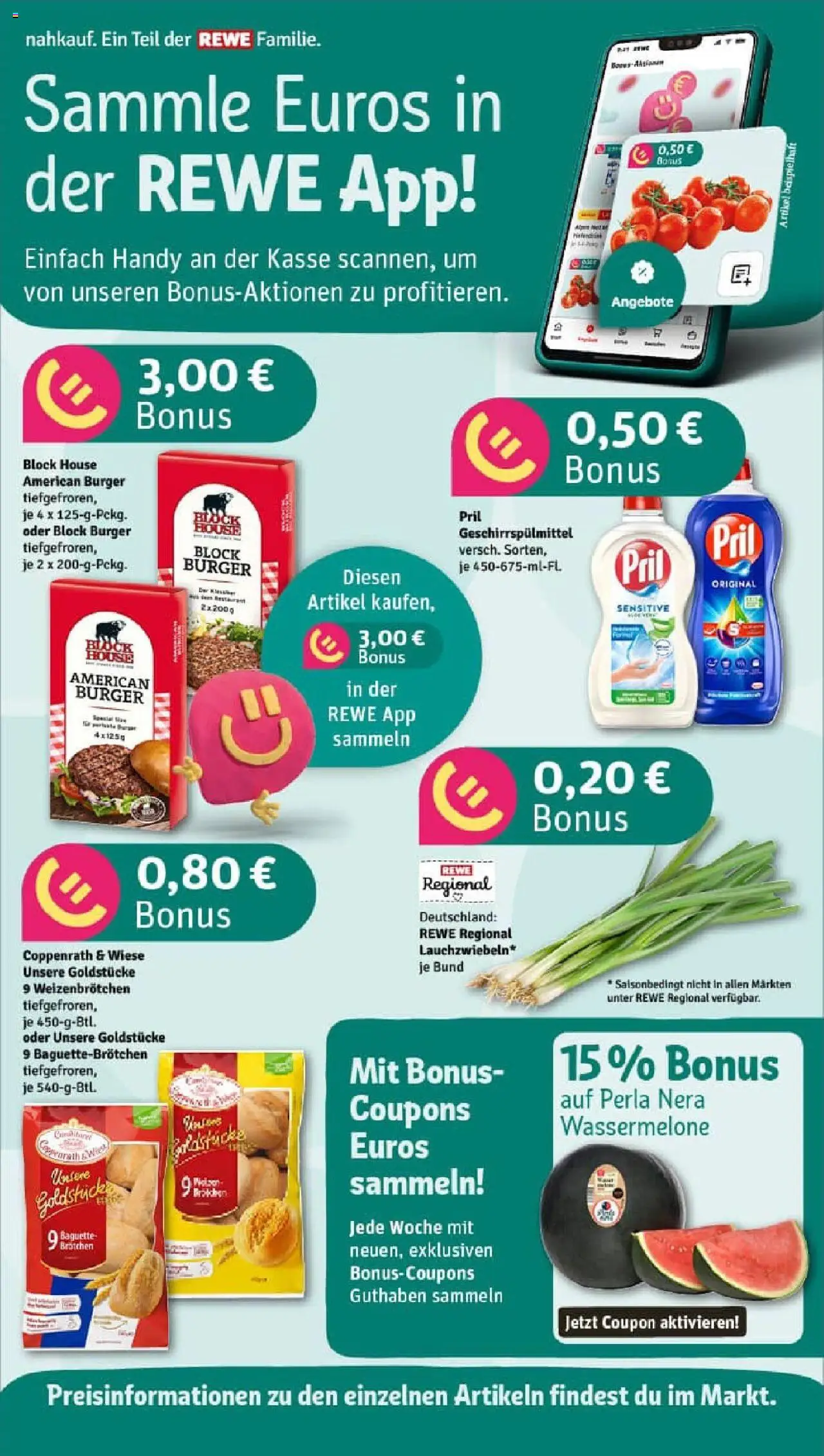 Rewe prospekt Hiddenhausen/Sundern	 - gültig ab dem 20.07.2025 | Seite: 2 | Produkte: Baguette, Geschirrspülmittel, Wassermelone, Pril