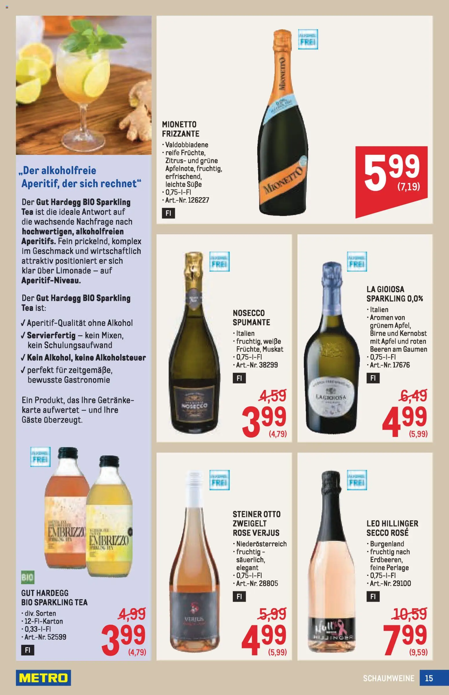 Metro angebote Getränke Spezial gültig ab 30.04.2026 | Seite: 15 | Produkte: Birne, Äpfel