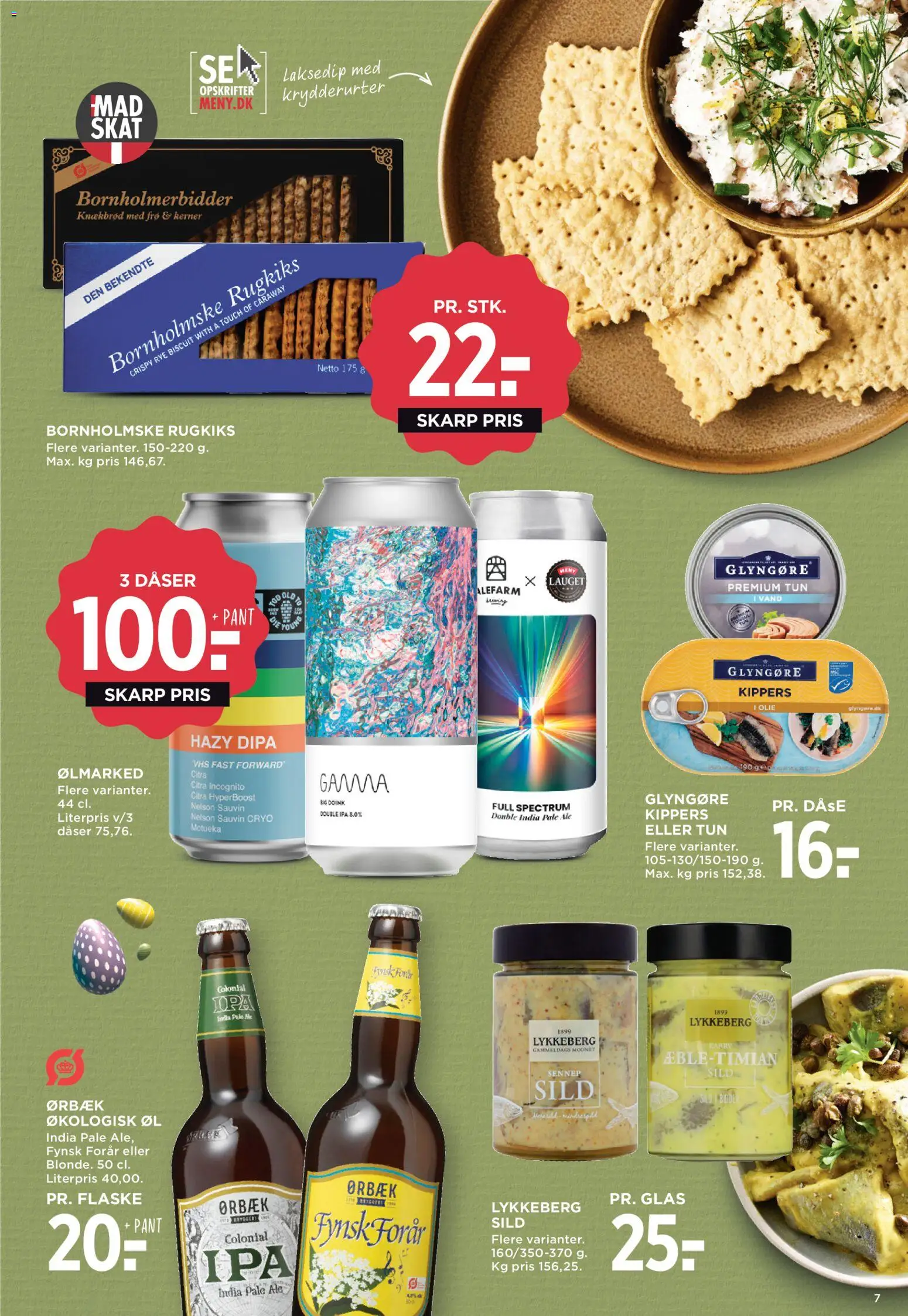 Meny tilbudsavis – gyldig fra 27.03.2026 | Side: 7 | Produkter: Kippers, Sennep, Sild, Knækbrød