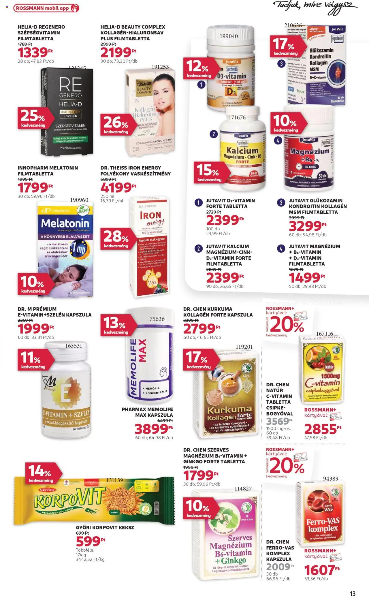 Rossmann akciós ujság - amely érvényes a következő dátumtól: 20.10.2025 | Oldal: 15 | Termékek: Kollagén, Kurkuma, Keksz, Cukor