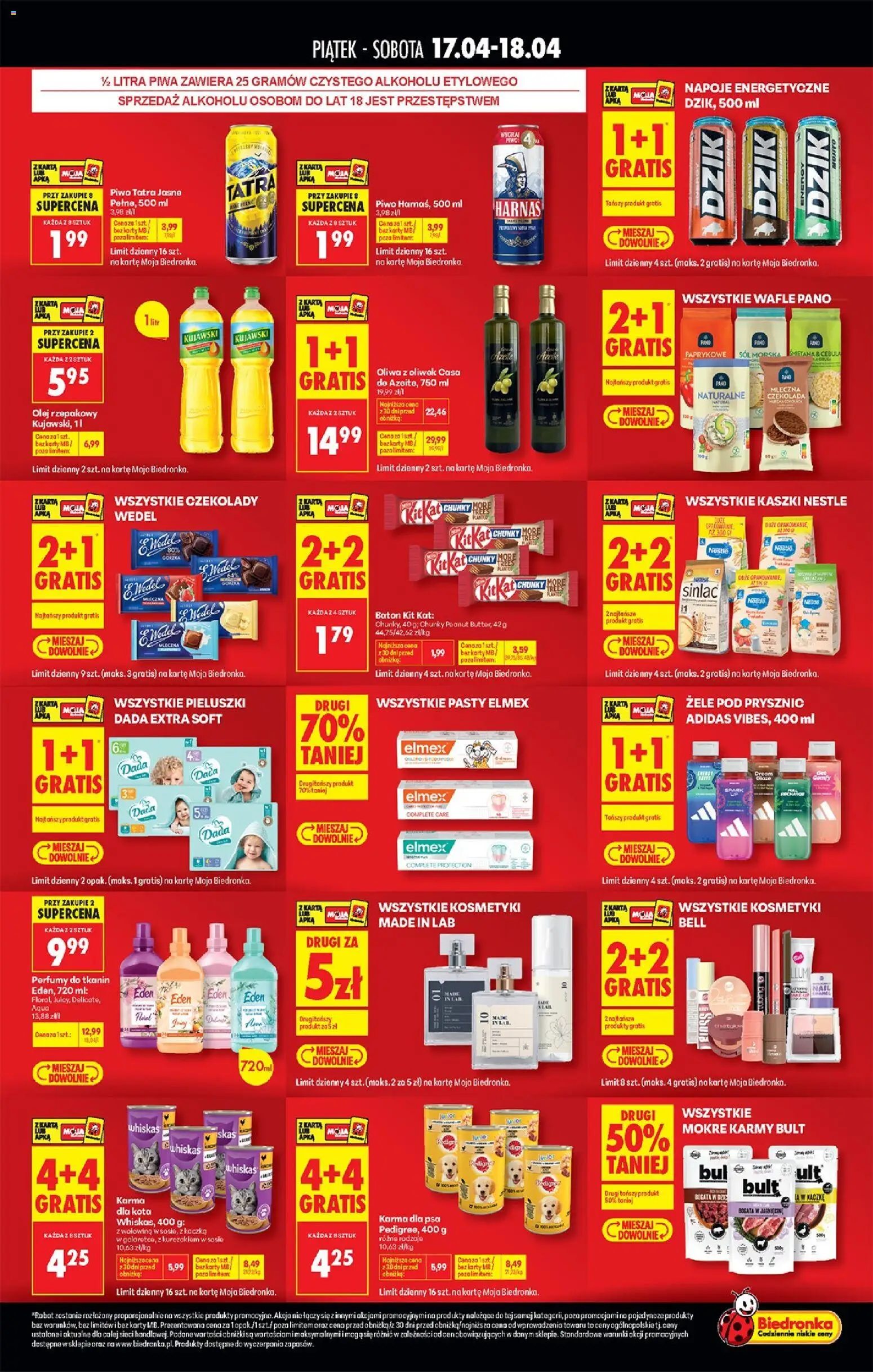 Biedronka gazetka - Tani weekend od 17.04.2026 | Strona: 2 | Produkty: Karta, Bell, Baton, Czekolada