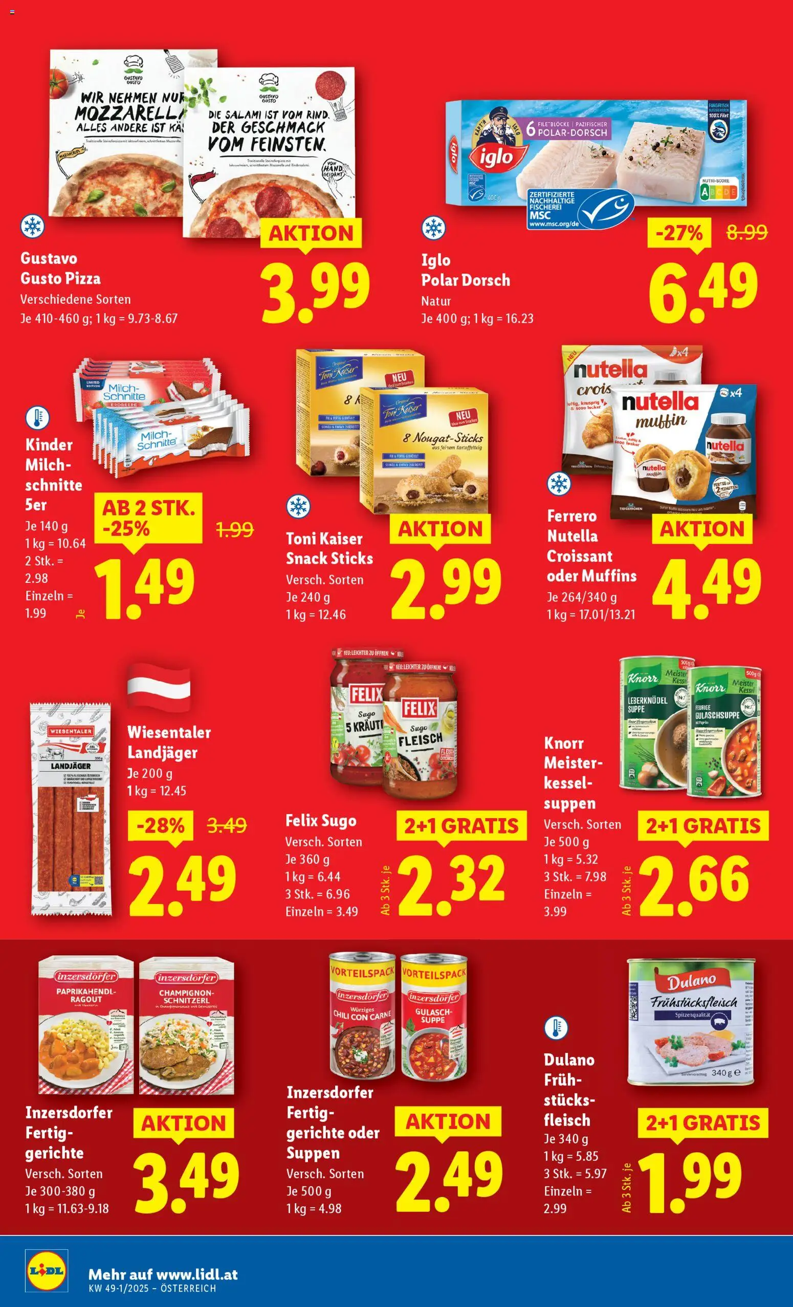 Lidl Flugblatt - Oberpullendorf, Güssing, Oberwart gültig ab 27.11.2025 | Seite: 46 | Produkte: Chili, Milch, Salami, Pizza