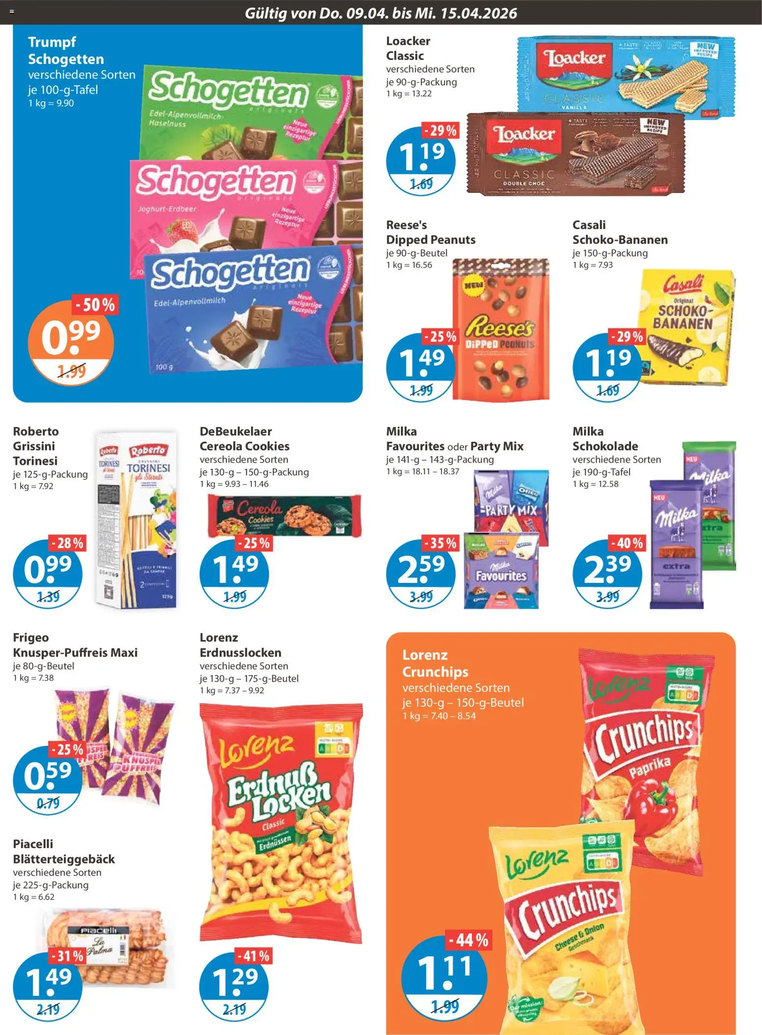 V-Markt Angebote – gültig ab 09.04.2026 | Seite: 10 | Produkte: Joghurt, Schokolade, Schokobananen, Schogetten