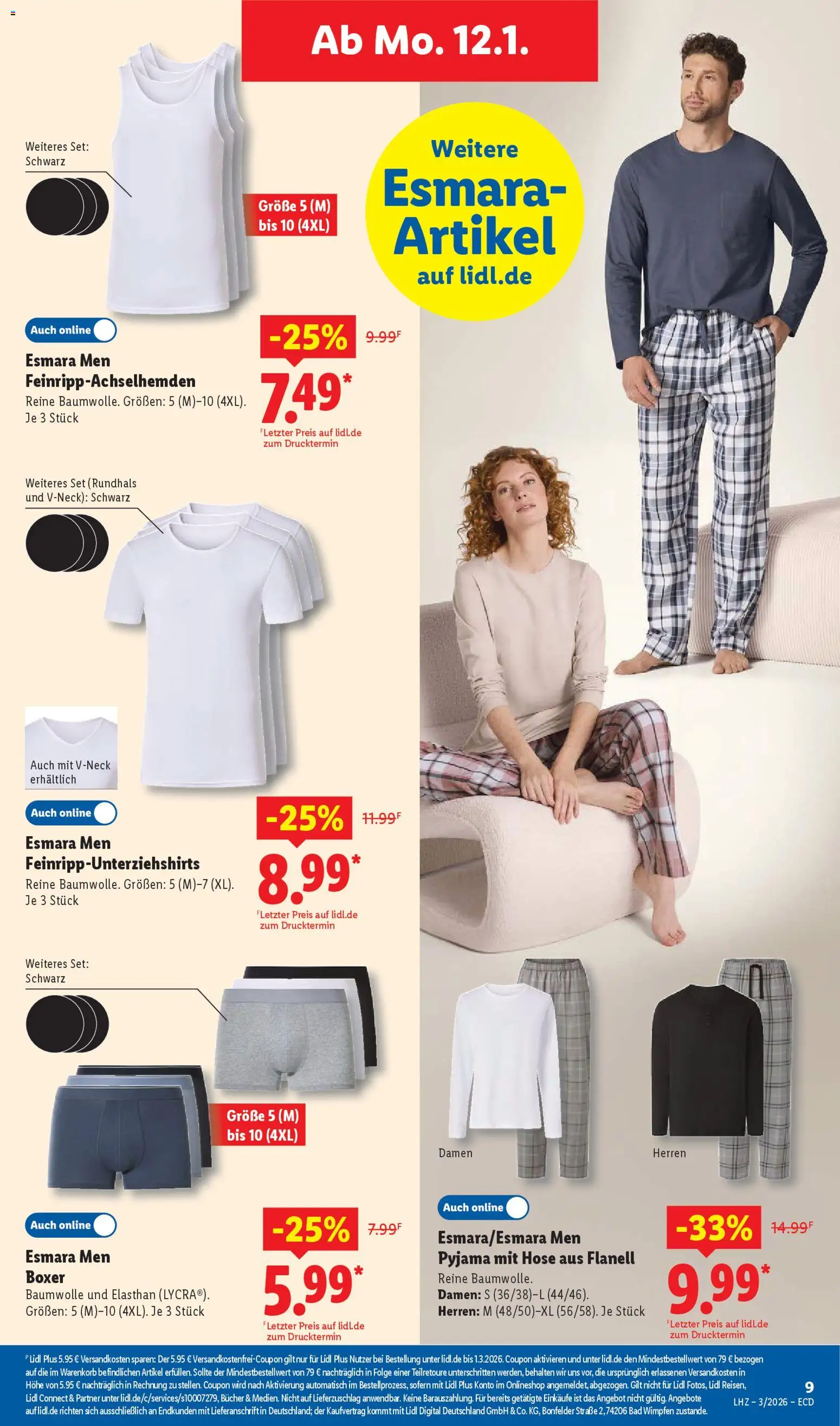 Lidl - Prospekt – gültig ab 12.01.2026 | Seite: 27 | Produkte: Bad, Hose, Pyjama, Boxer