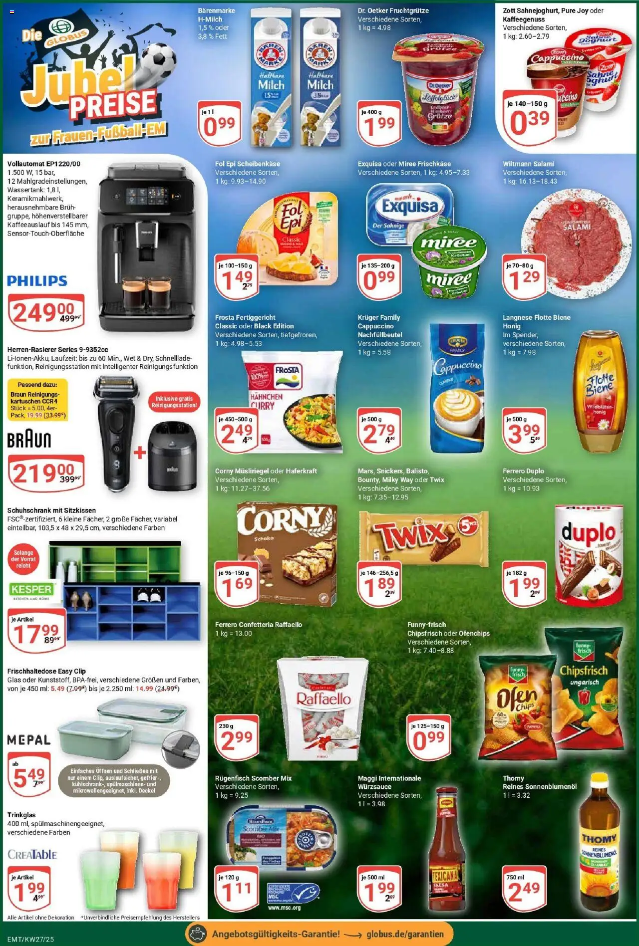 Globus prospekt Mittelhausen	 - gültig ab dem 29.06.2025 | Seite: 8 | Produkte: Philips, Langnese, Maggi, Frosta