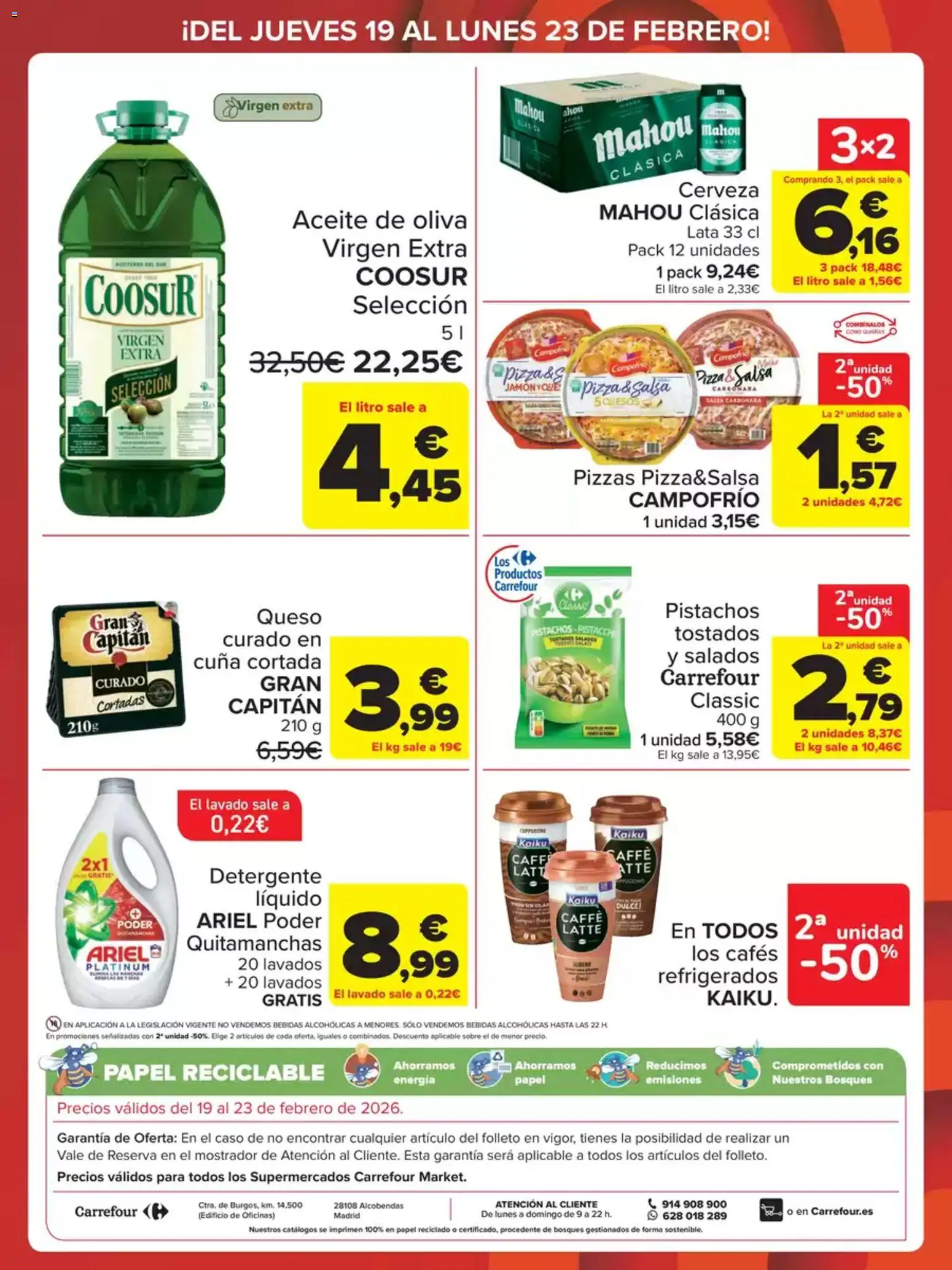 Carrefour Market folleto │ válido desde el 19.02.2026 | Página: 2 | Productos: Queso, Aceite, Cerveza, Cuna