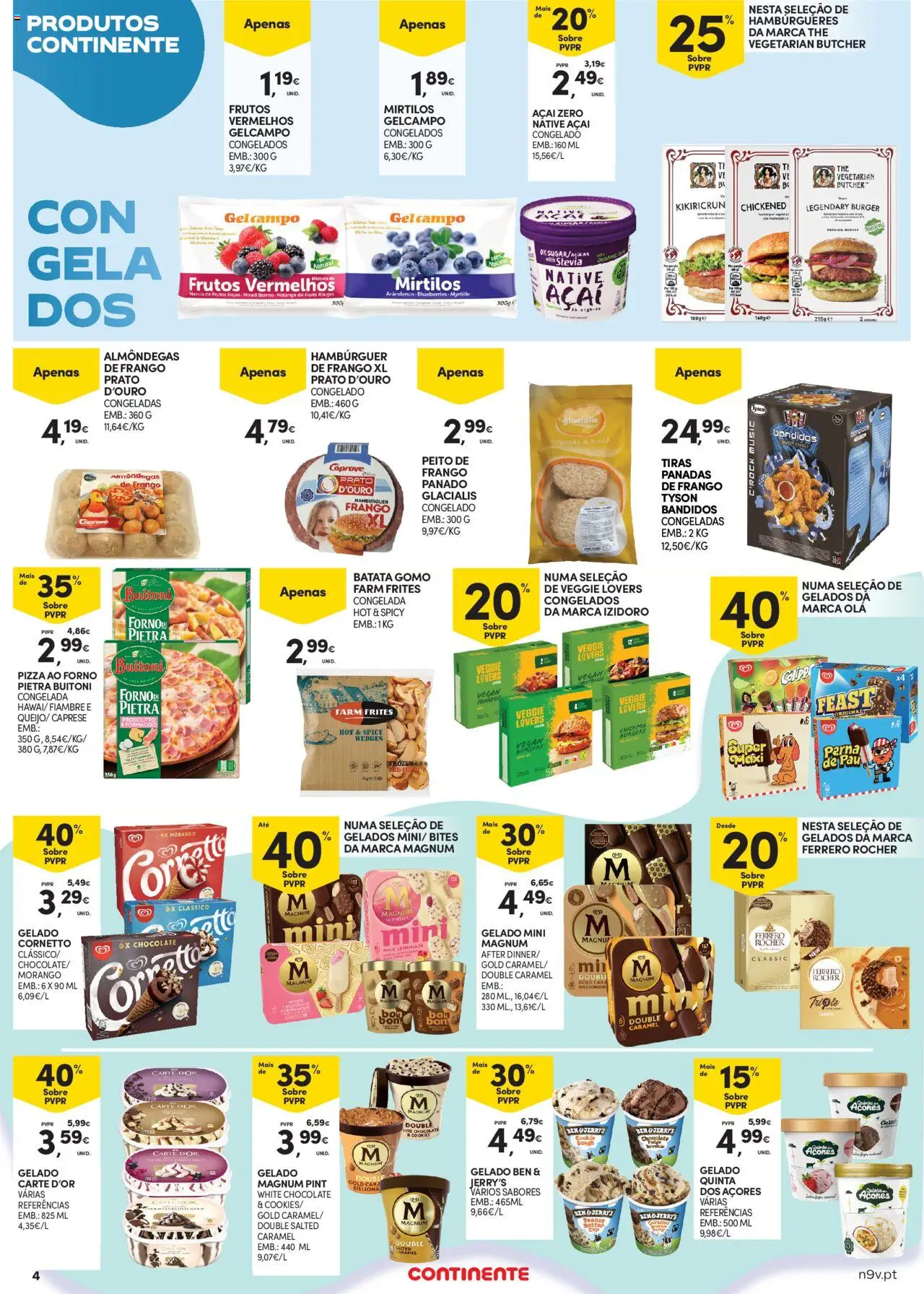 Continente - Açores: Como é bom saborear o verão │ válido de 07.08.2025 | Página: 4 | Produtos: Batata, Forno, Chocolate, Pizza
