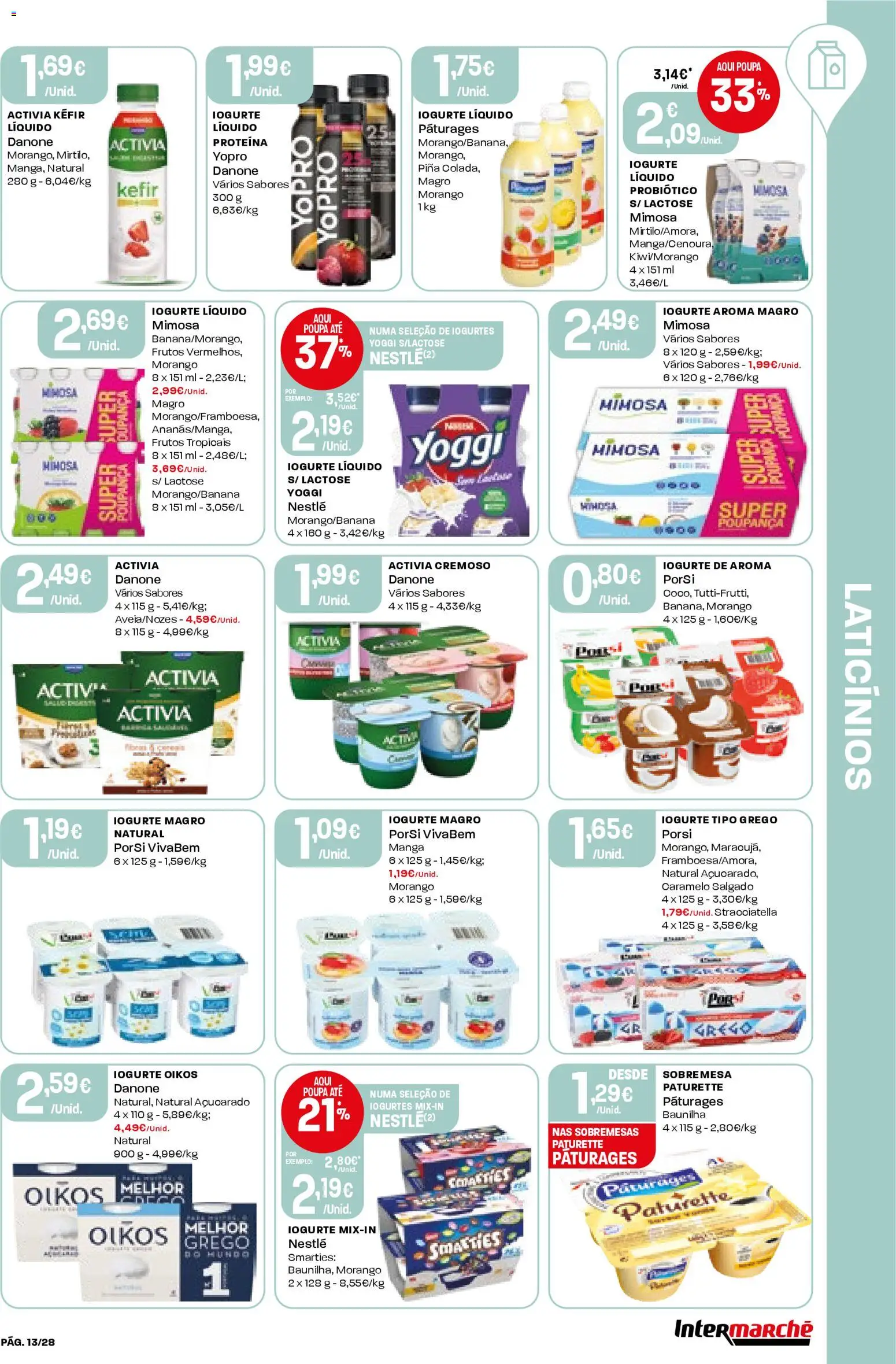 Intermarché Folheto Contact │ válido de 16.04.2026 | Página: 13 | Produtos: Iogurte, Nestlé, Iogurte liquido, Proteina