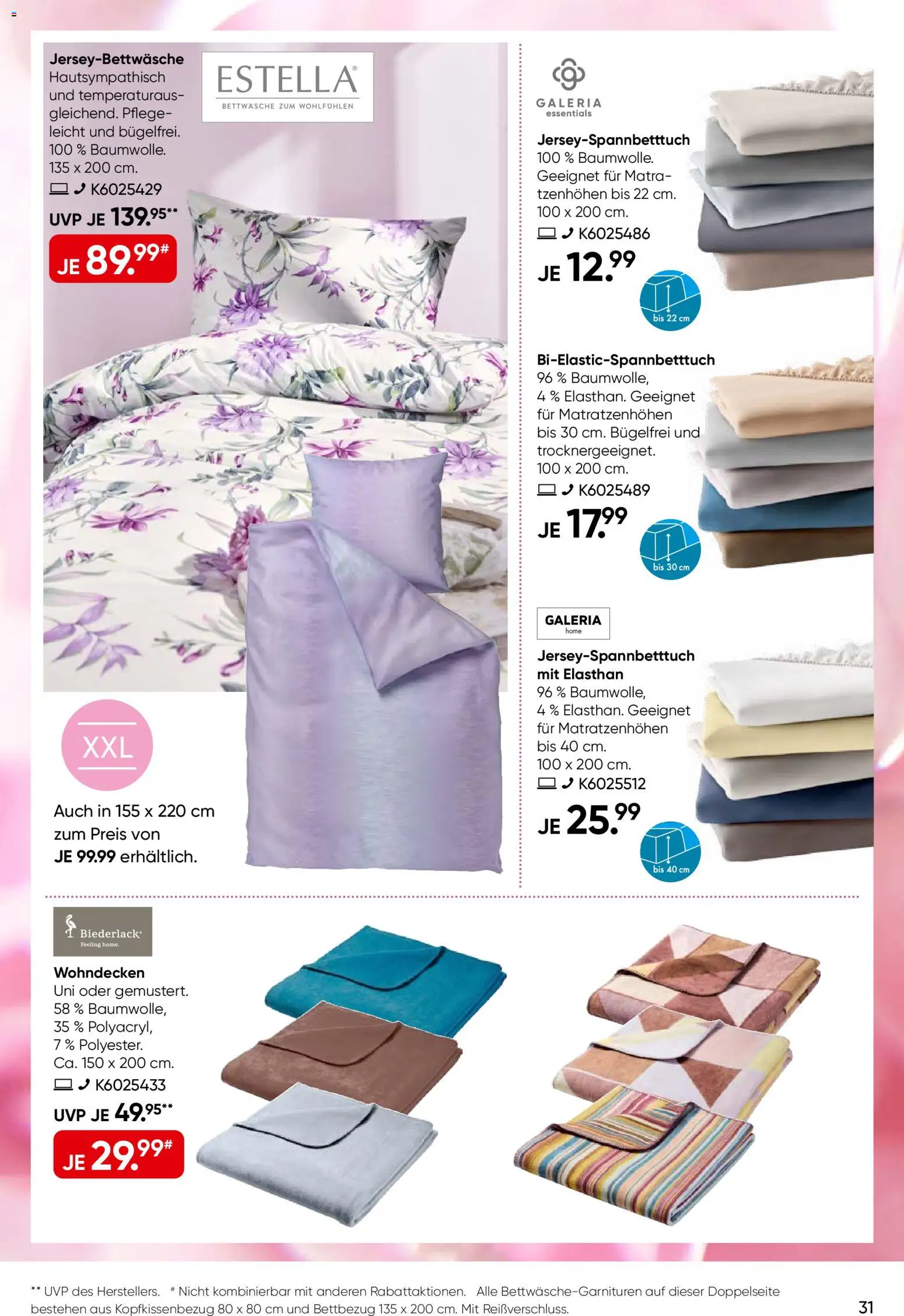 Galeria Karstadt Kaufhof Prospekt 	 – gültig ab 18.03.2026 | Seite: 31 | Produkte: Bettwäsche