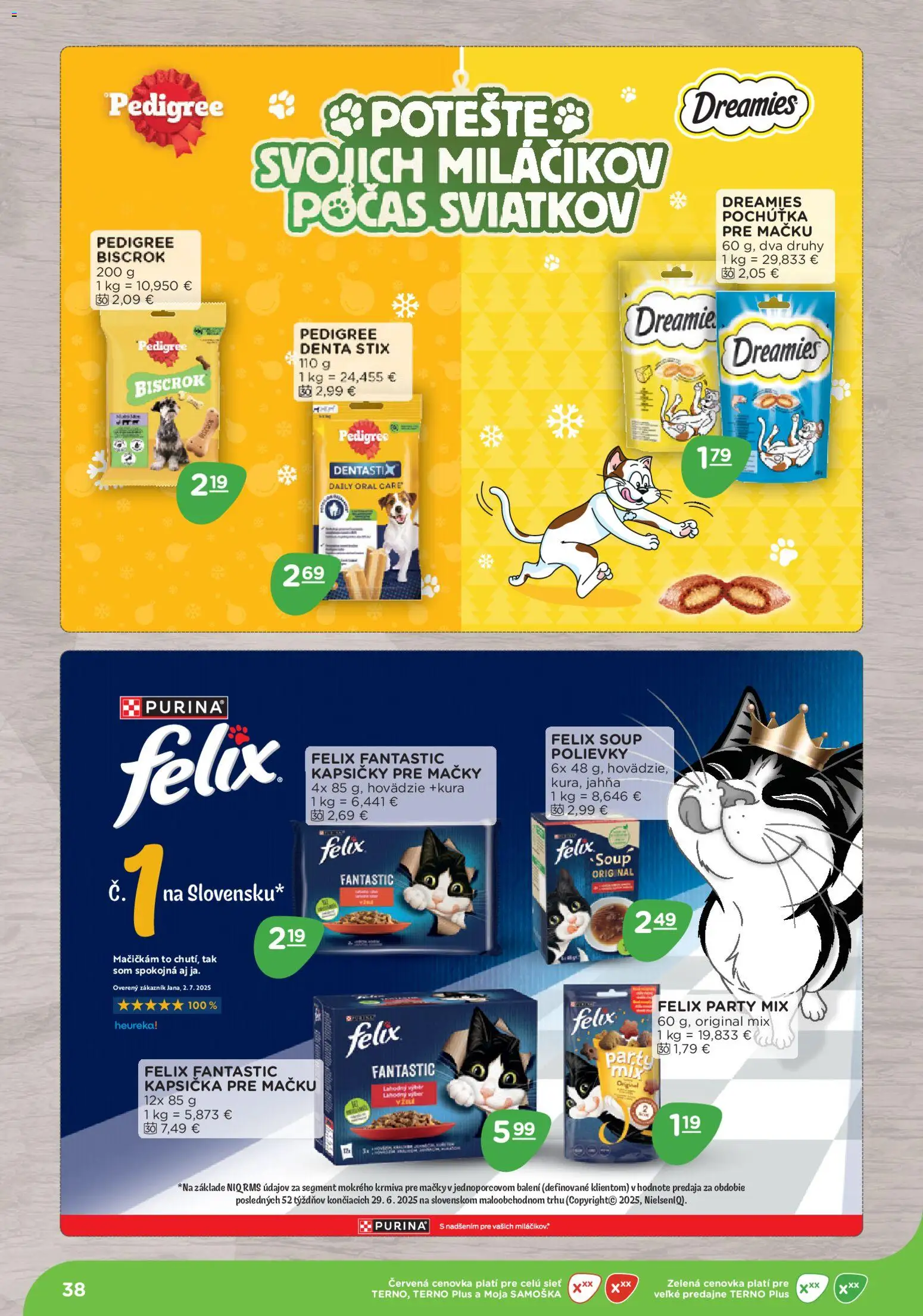 Nové Terno akcie – leták je platný od 10.11.2025 | Strana: 38 | Produkty: Felix