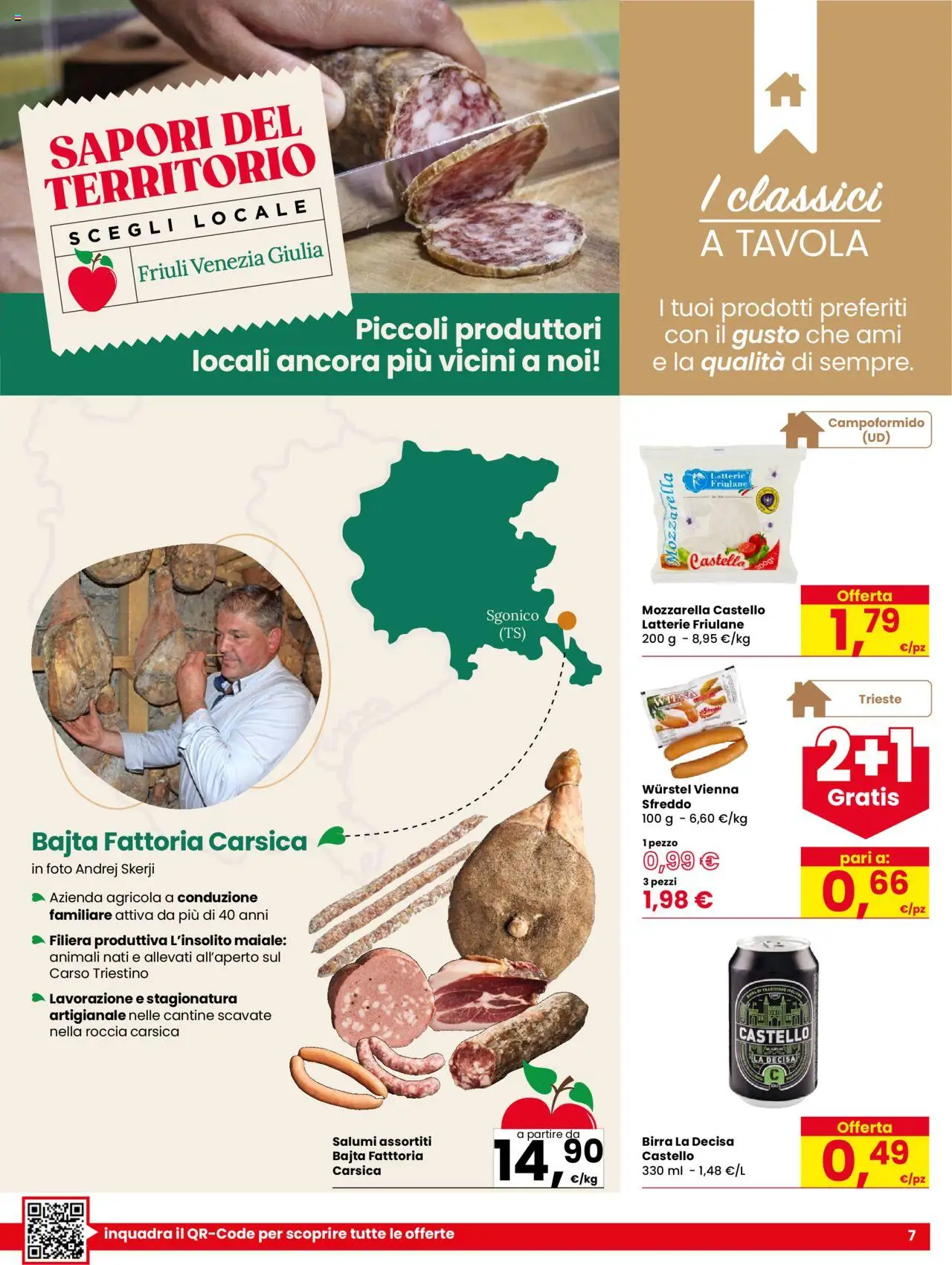 Volantino Despar del 07.08.2025 | Pagina: 7 | Prodotti: Birra, Maiale, Mozzarella, Wurstel