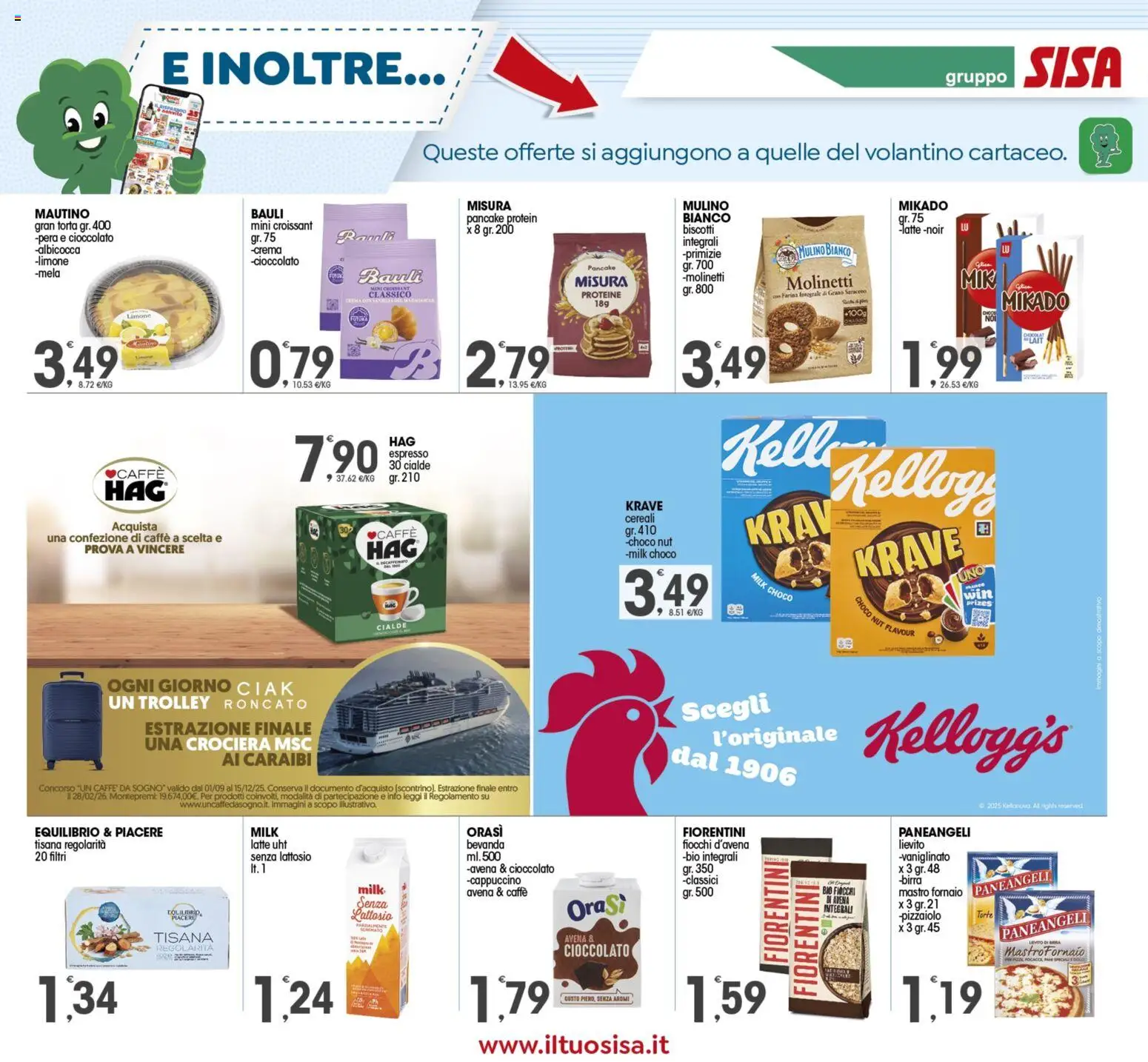 Volantino SISA del 14.11.2025 | Pagina: 13 | Prodotti: Cereali, Biscotti, Latte, Trolley
