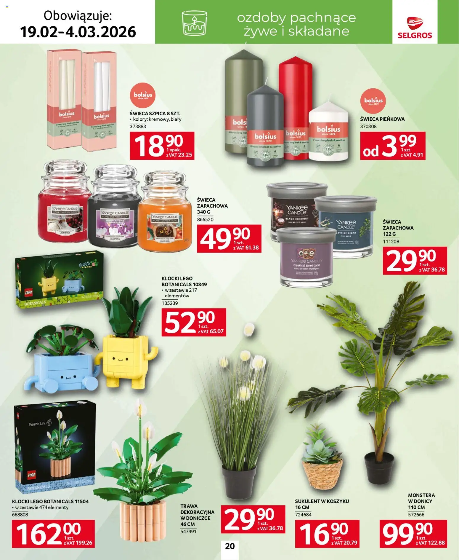 Selgros cash&carry - Katalog Home&Deco od 19.02.2026 | Strona: 20 | Produkty: Lego, Klocki Lego