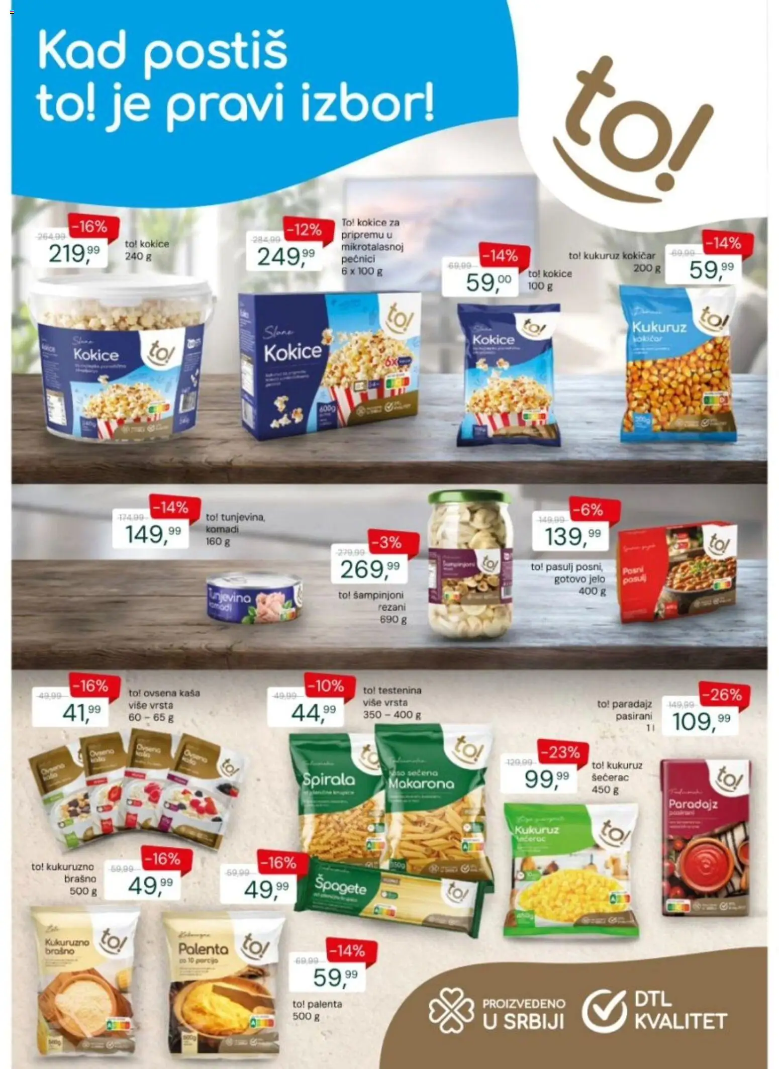 Podunavlje katalog - važi od 25.03.2026 | Strana: 2 | Proizvode: Testenina, Ovsena kaša, Palenta, Brašno