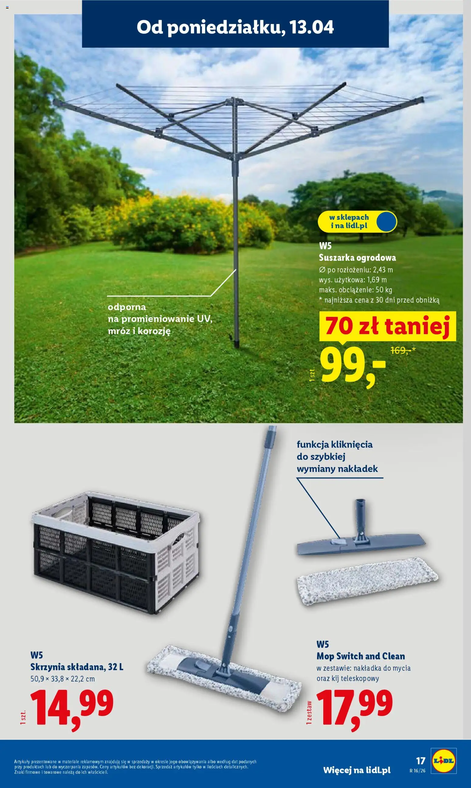 Lidl Katalog od 13.04.2026 | Strona: 15 | Produkty: Suszarka