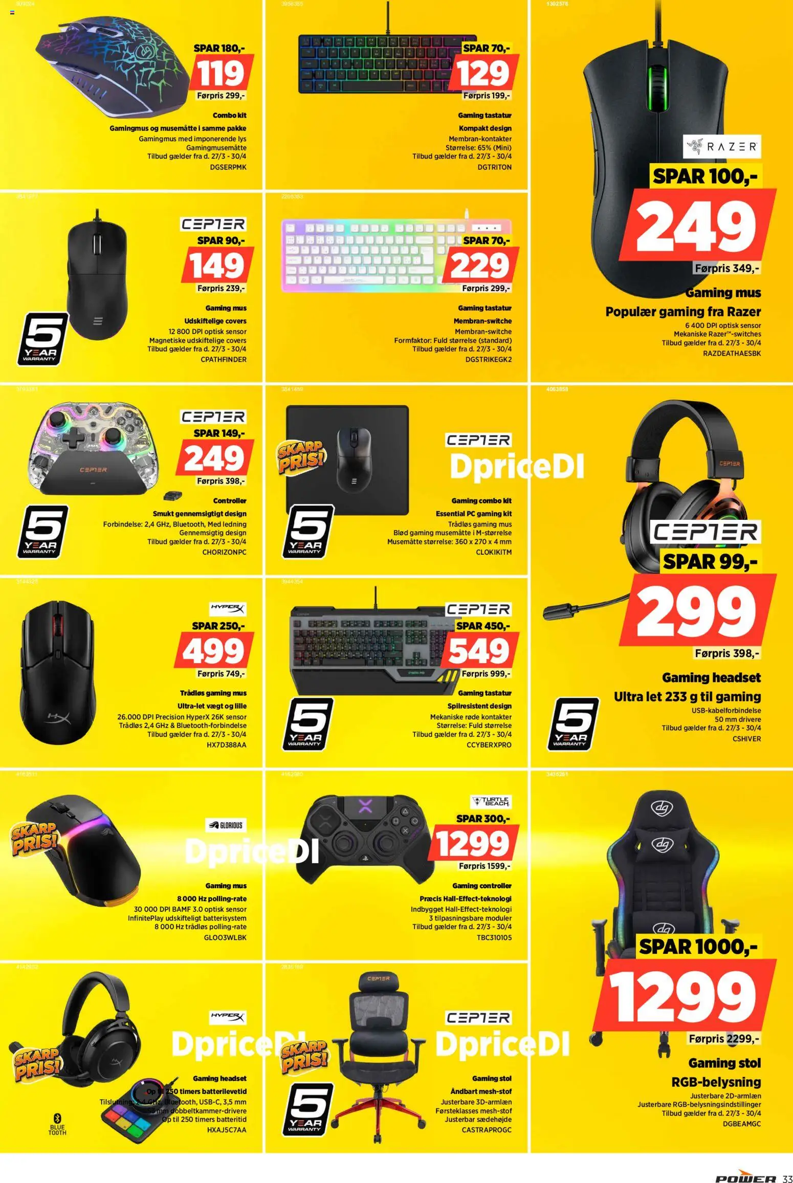 Power tilbudsavis – gyldig fra 17.04.2026 | Side: 33 | Produkter: Stol, PC, Mus, Tastatur