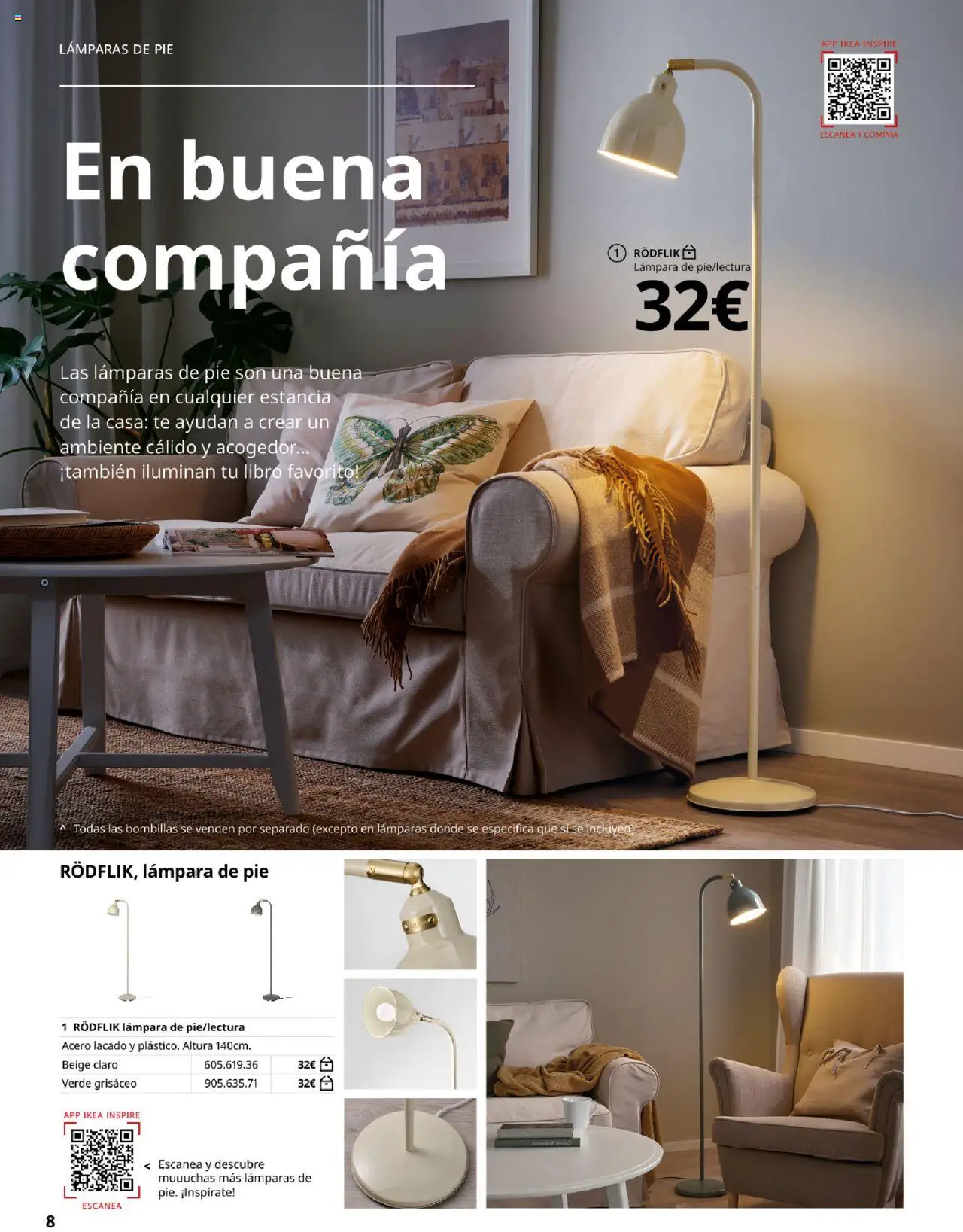Catálogo IKEA Iluminación │ válido desde el 06.02.2025 | Página: 8 | Productos: Té, Lámpara de pie, Lámpara