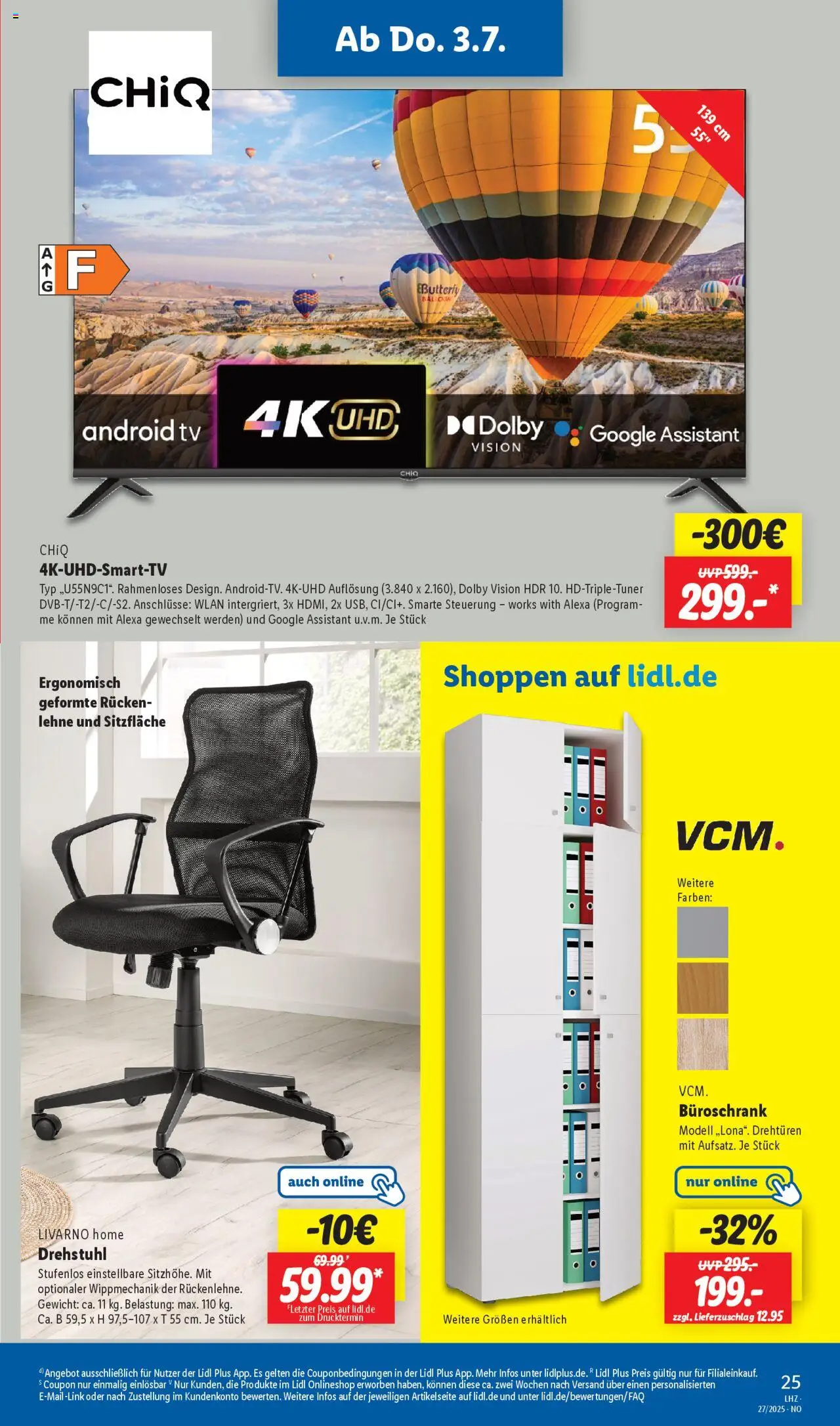 Lidl - Hamburg, Bremen - gültig ab dem 30.06.2025 | Seite: 13 | Produkte: Gewicht, Smart TV, TV