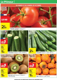 Carrefour - Prévisualisation de Carrefour catalogue halloween valide à partir de 21.10.2025 | Page: 28 | Produits: Tomate grappe, Concombre, Kaki, Kiwi