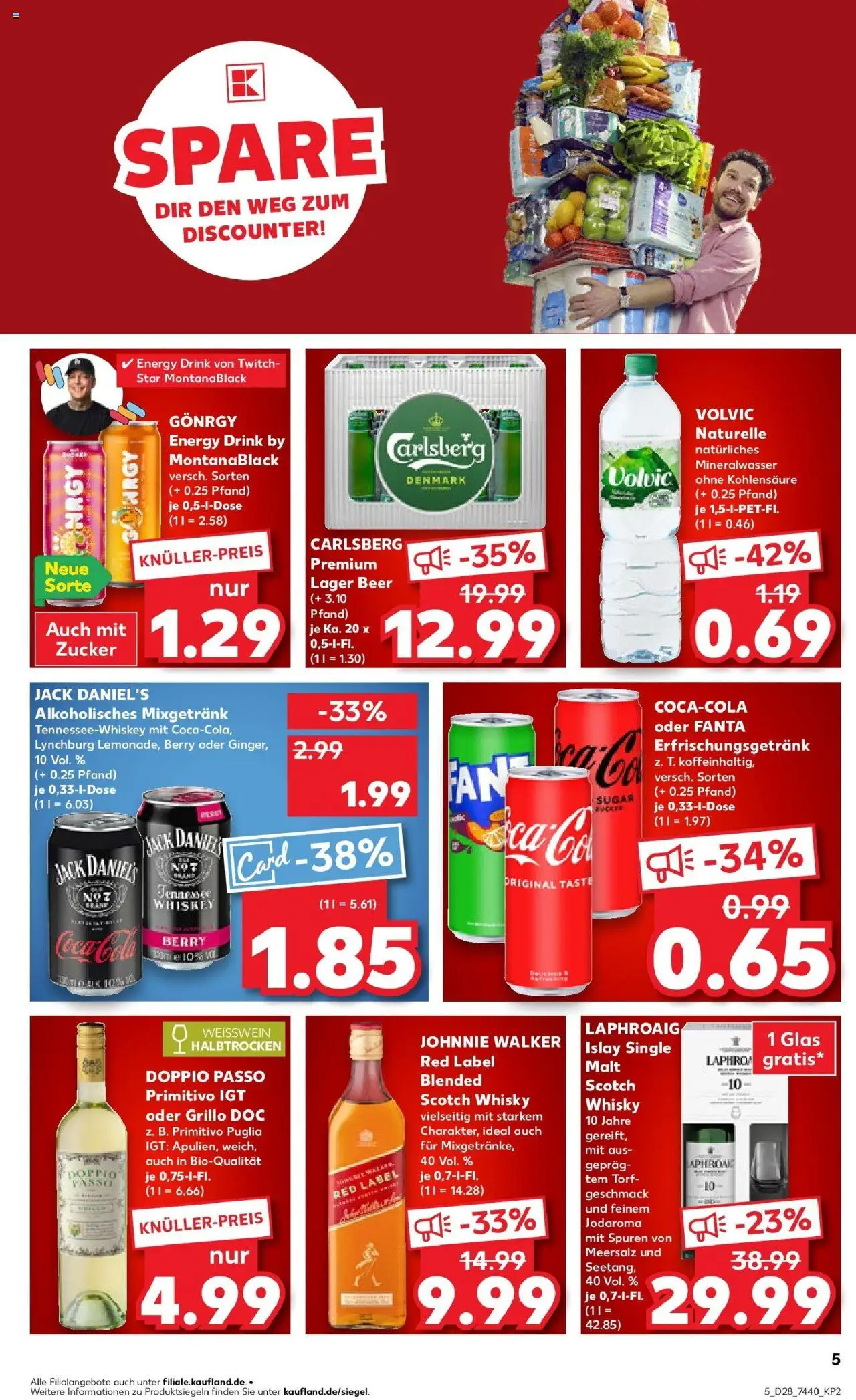 Kaufland prospekt Biedenkopf	 - gültig ab dem 13.07.2025 | Seite: 20 | Produkte: Whisky, Fanta, Carlsberg, Volvic