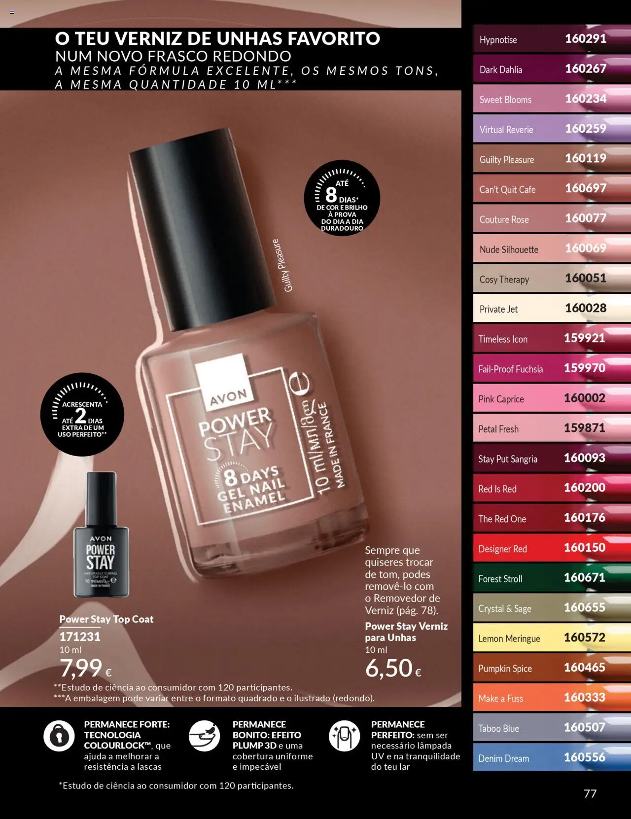 Catálogo Avon Campanha 10 │ válido de 01.10.2025 | Página: 77 | Produtos: Top, Café, Verniz