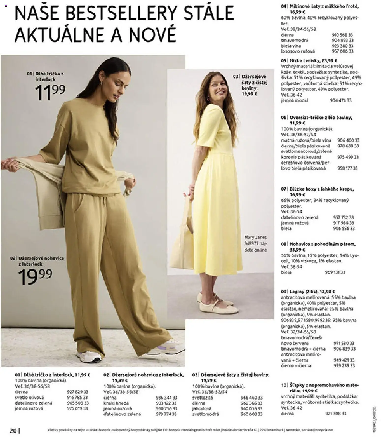 Nové Bonprix akcie – leták je platný od 10.03.2026 | Strana: 22 | Produkty: Tričko, Blúzka, Nohavice, Šľapky